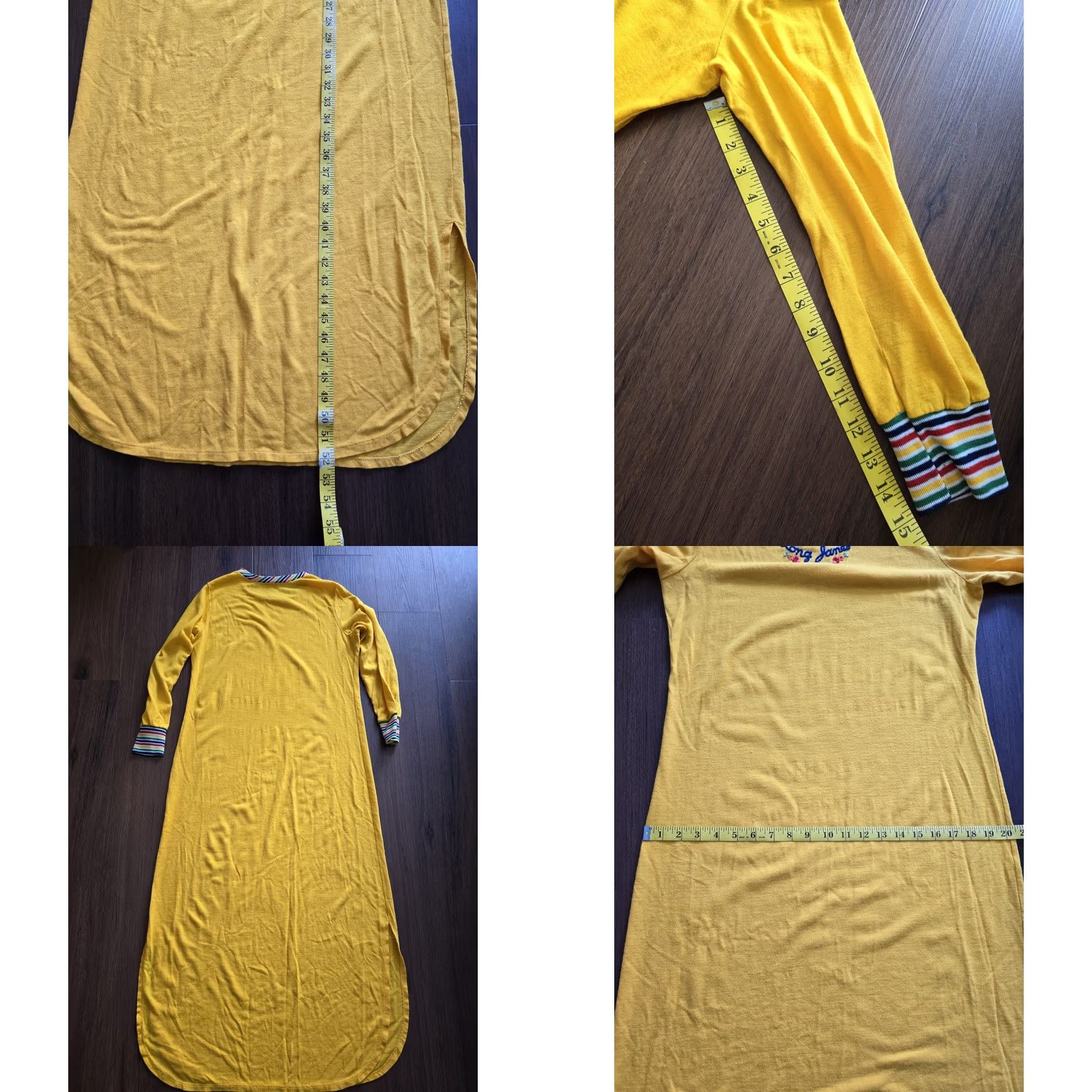 Vintage VINTAGE Yellow Long Nightgown Womens M Nighty 70s 80s J. C. Penney Cotton Blend Eveningwear Size ONE SIZE - 8 Thumbnail