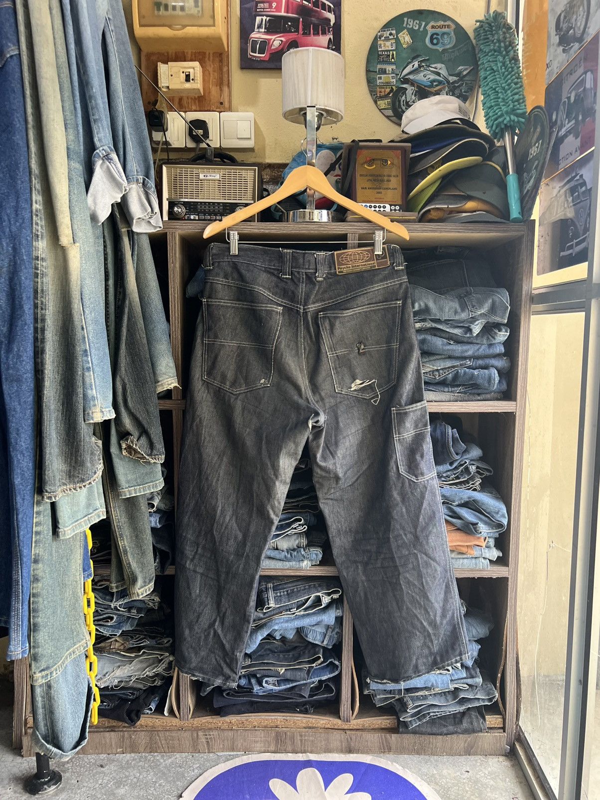 Other 🔥Made in Italy Psycho Cowboy Distressed Baggy Denim Size US 34 / EU 50 - 2 Thumbnail