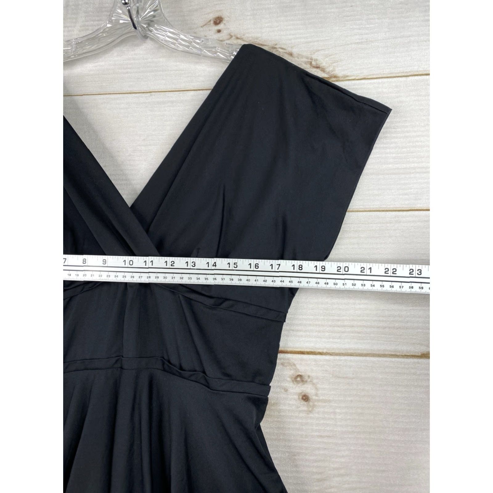 Etro Retrospec'd Dress Sz 10 Black Deep V Stretch Fit & Flare Retro Pinup Vintage Dress Size L / US 10 / IT 46 - 5 Thumbnail