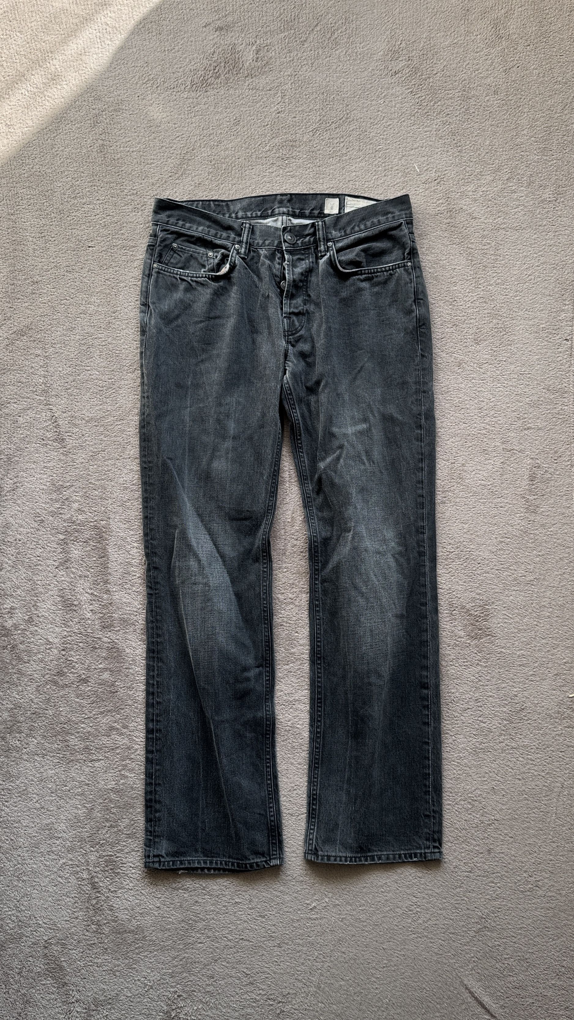 Japanese Brand Helmut Lang Vibe Allsaints Y2K Washed Denim Straight Jeans Size US 32 / EU 48 - 2 Thumbnail