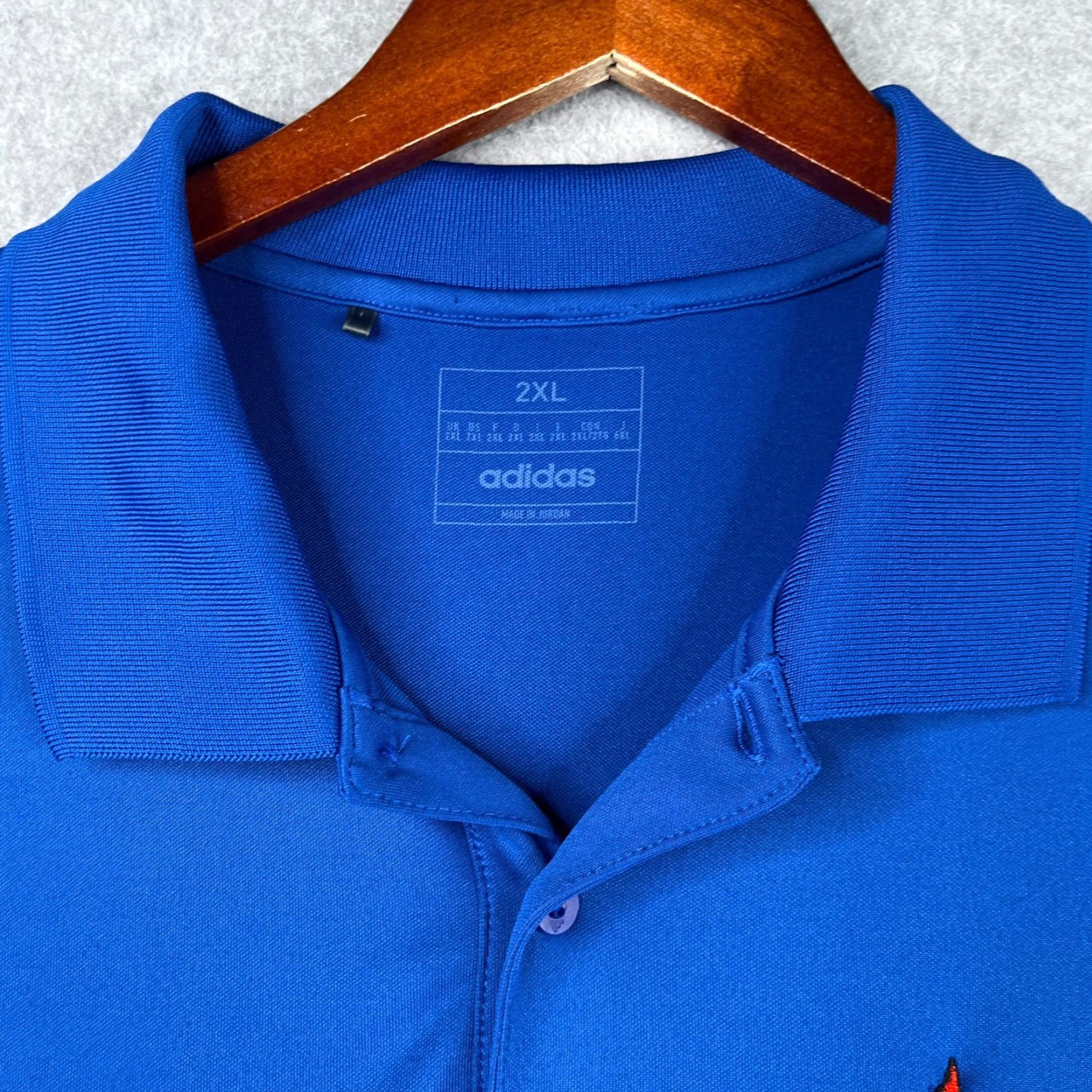 Adidas Adidas Golf Polo Shirt Mens 2XL Blue Short Sleeve Regular Stretch Polo Golf Shirt Mens 2XL Adidas Size US XXL / EU 58 / 5 - 4 Thumbnail