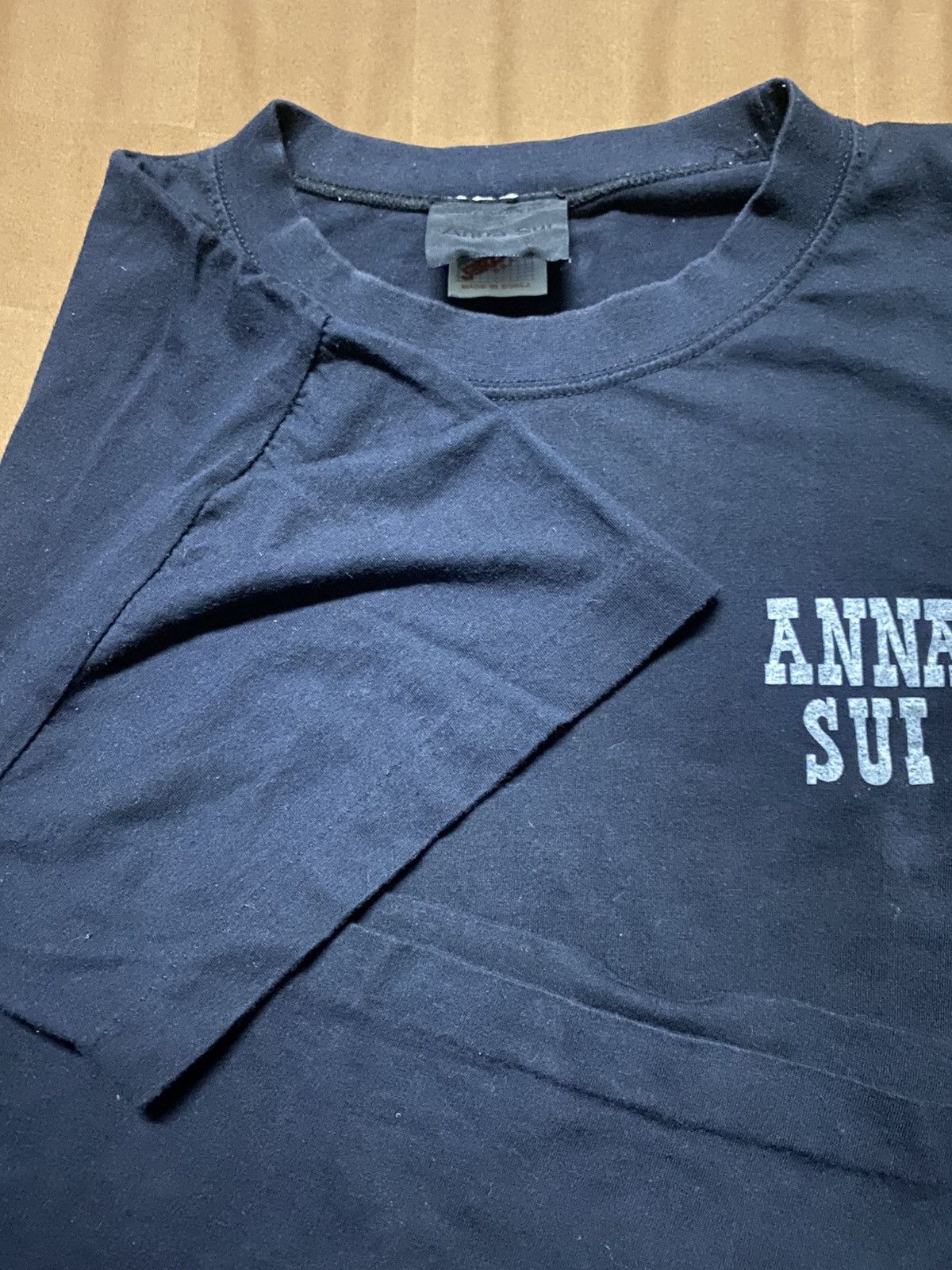 Japanese Brand Vintage 90s Anna Sui Spellout Boxy Tee Size US S / EU 44-46 / 1 - 5 Thumbnail