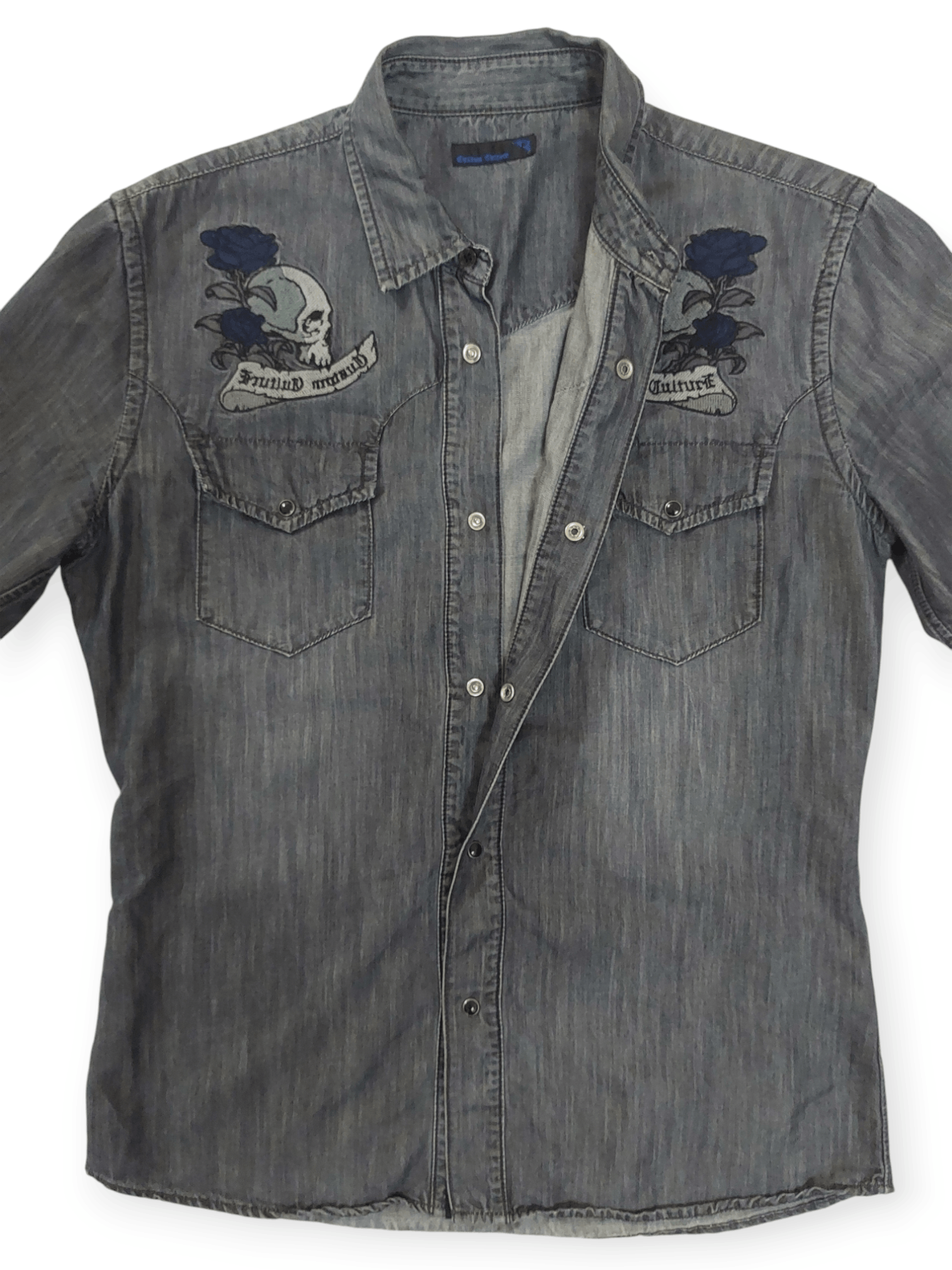 Designer Custom Culture Embroidery Skulls Head Button Ups Size US M / EU 48-50 / 2 - 6 Thumbnail