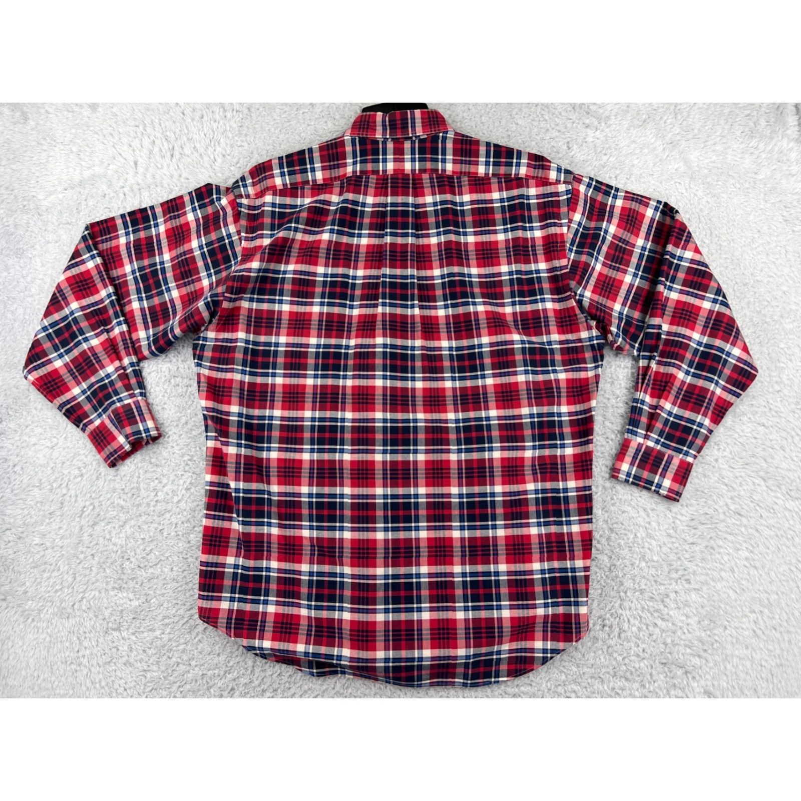 Ralph Lauren VINTAGE Ralph Lauren Shirt Mens Small Red Blue Plaid Big Fit 100% Cotton Western Size US S / EU 44-46 / 1 - 2 Thumbnail