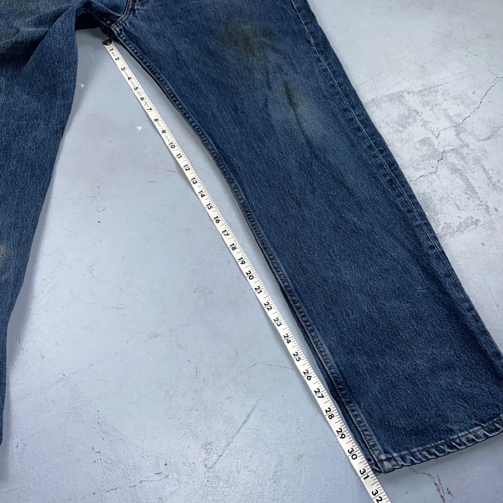 Levi's VINTAGE Levi's 501 Jeans Straight Men 40x32 Blue Dark Wash 90s USA Denim 501 Series Classic Mid Rise Buttons Size US 40 / EU 56 - 5 Thumbnail