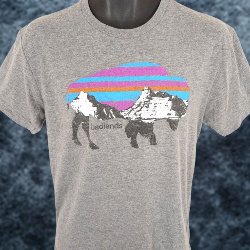 Next Level Badlands T Shirt Mens Small Gray National Park Bison Buffalo South Dakota Shirt Mens Small Gray National Park Bison Buffalo South Dakota Size US XL / EU 56 / 4 - 1 Thumbnail
