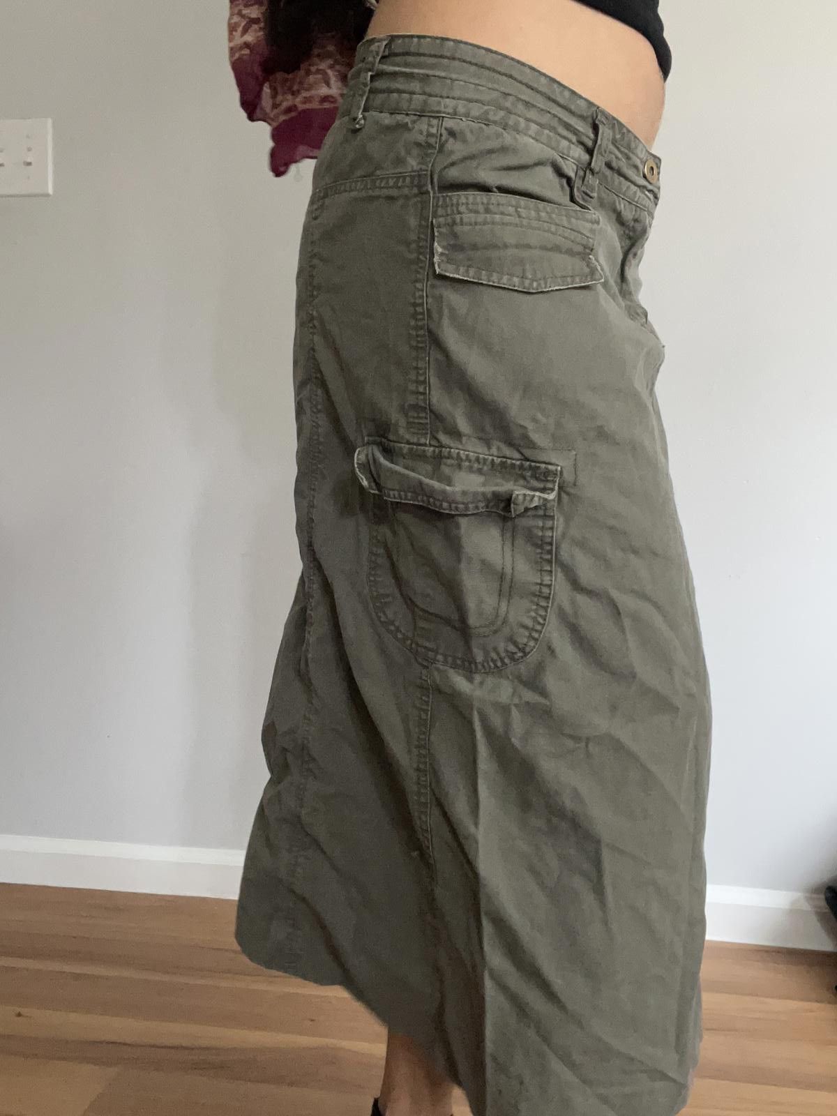 Other Women’s midi green cargo skirt Size 30" / US 8 / IT 44 - 6 Thumbnail