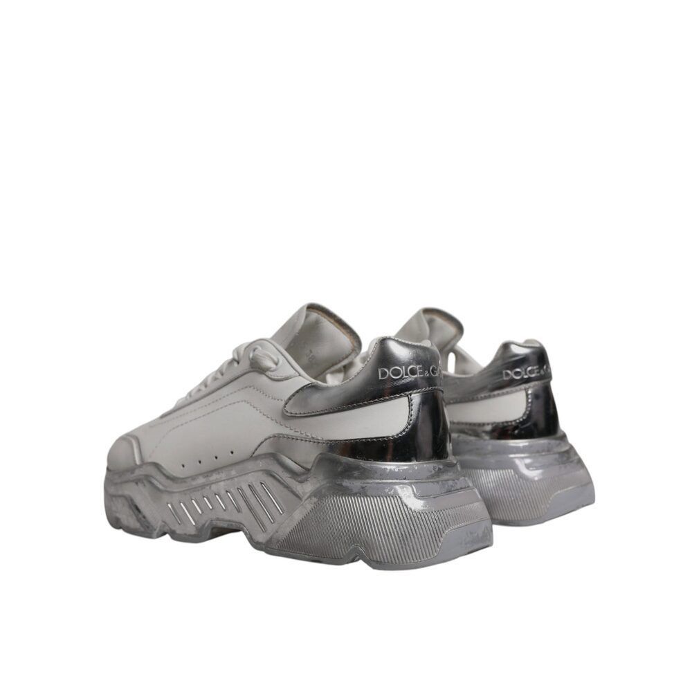 Dolce & Gabbana Dolce & Gabbana White Silver Daymaster Low Top Sneaker Shoes Size US 8.5 / IT 38.5 - 4 Thumbnail