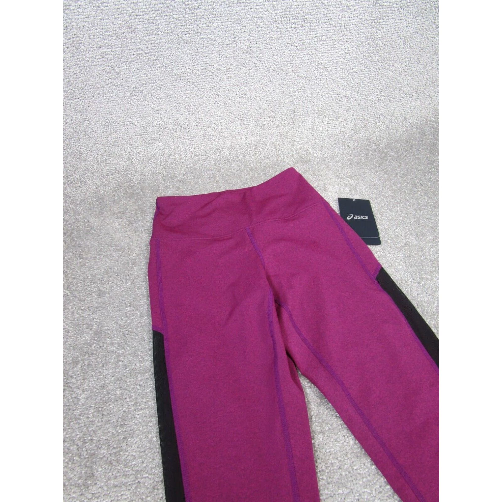 Asics Asics Womens 7/8 Leggings XS Extra Small Purple Panel Tight Gym Training Size 26" / US 2 / IT 38 - 2 Thumbnail