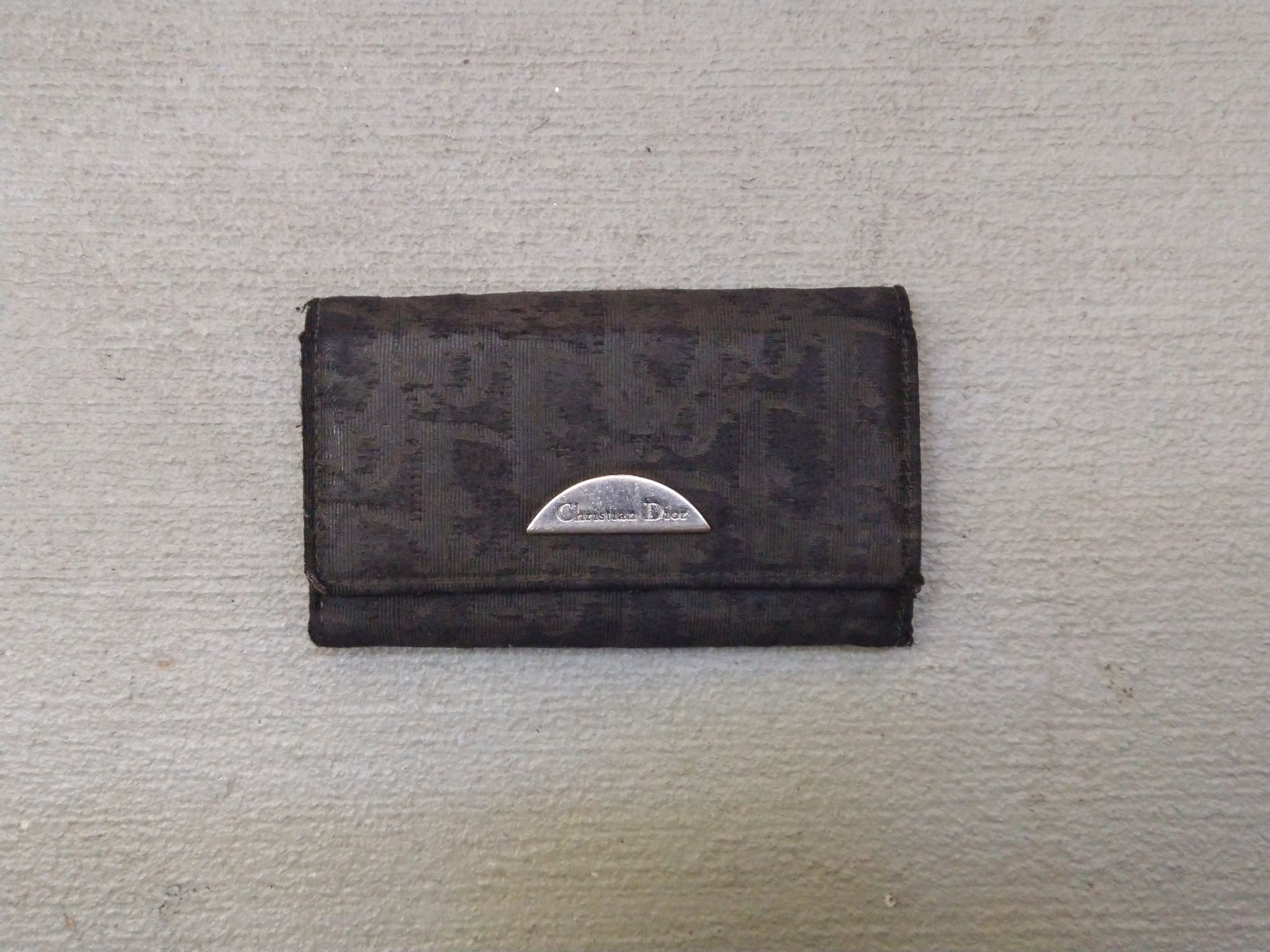 Christian Dior Monsieur Christian Dior Wallet Black Canvas Nylon Leather Monogram Size ONE SIZE - 1 Thumbnail