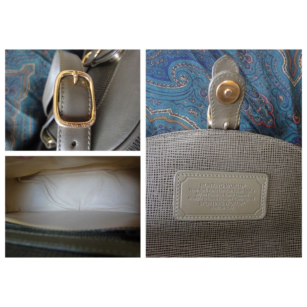 Huntington Vintage Hunting World khaki genuine leather shoulder bag Size ONE SIZE - 4 Thumbnail