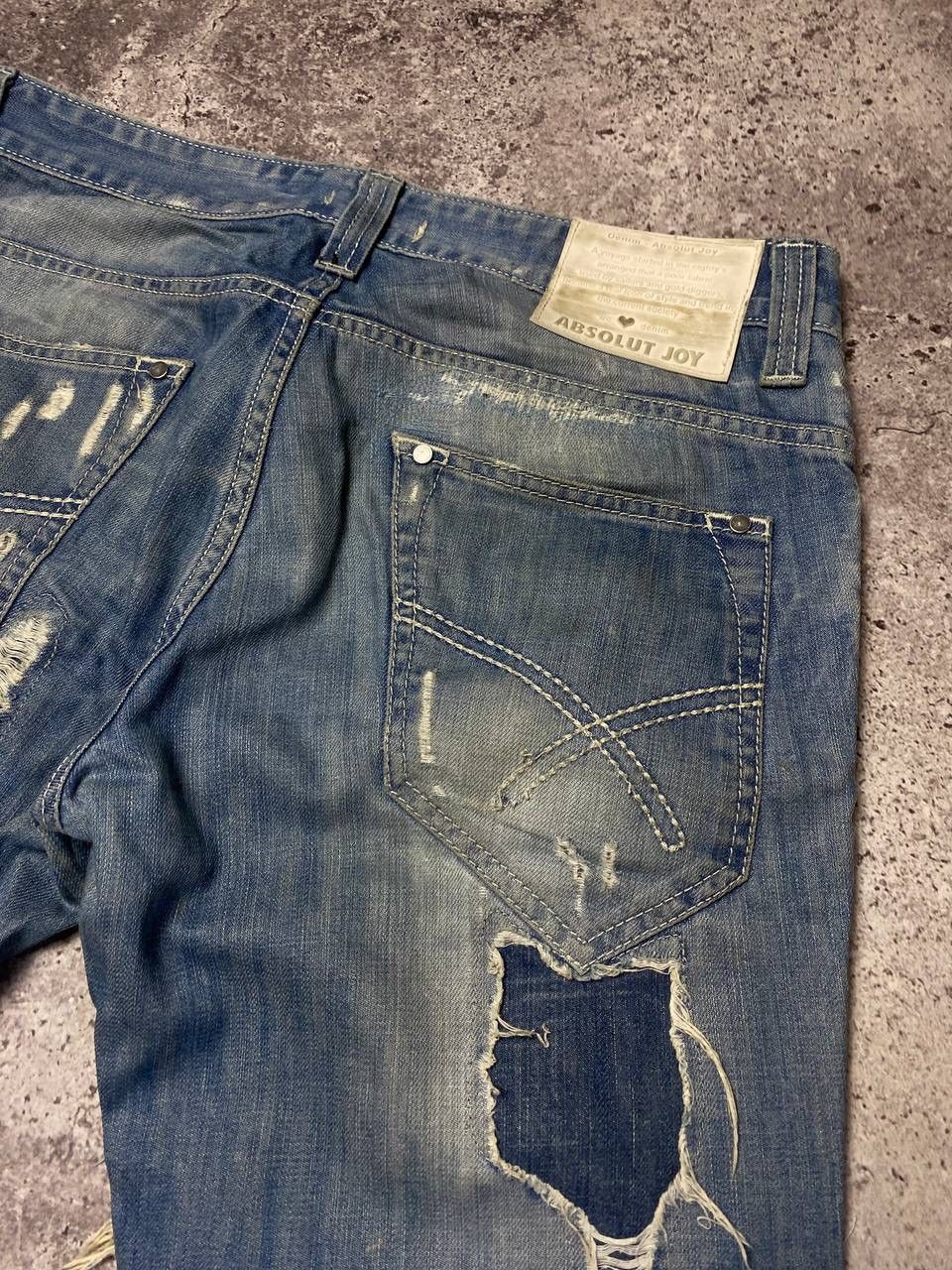 Absolut Joy × Vintage Absolut Joy Einstein Denim Jeans Junya Watanabe Style Pants Size US 34 / EU 50 - 13 Thumbnail