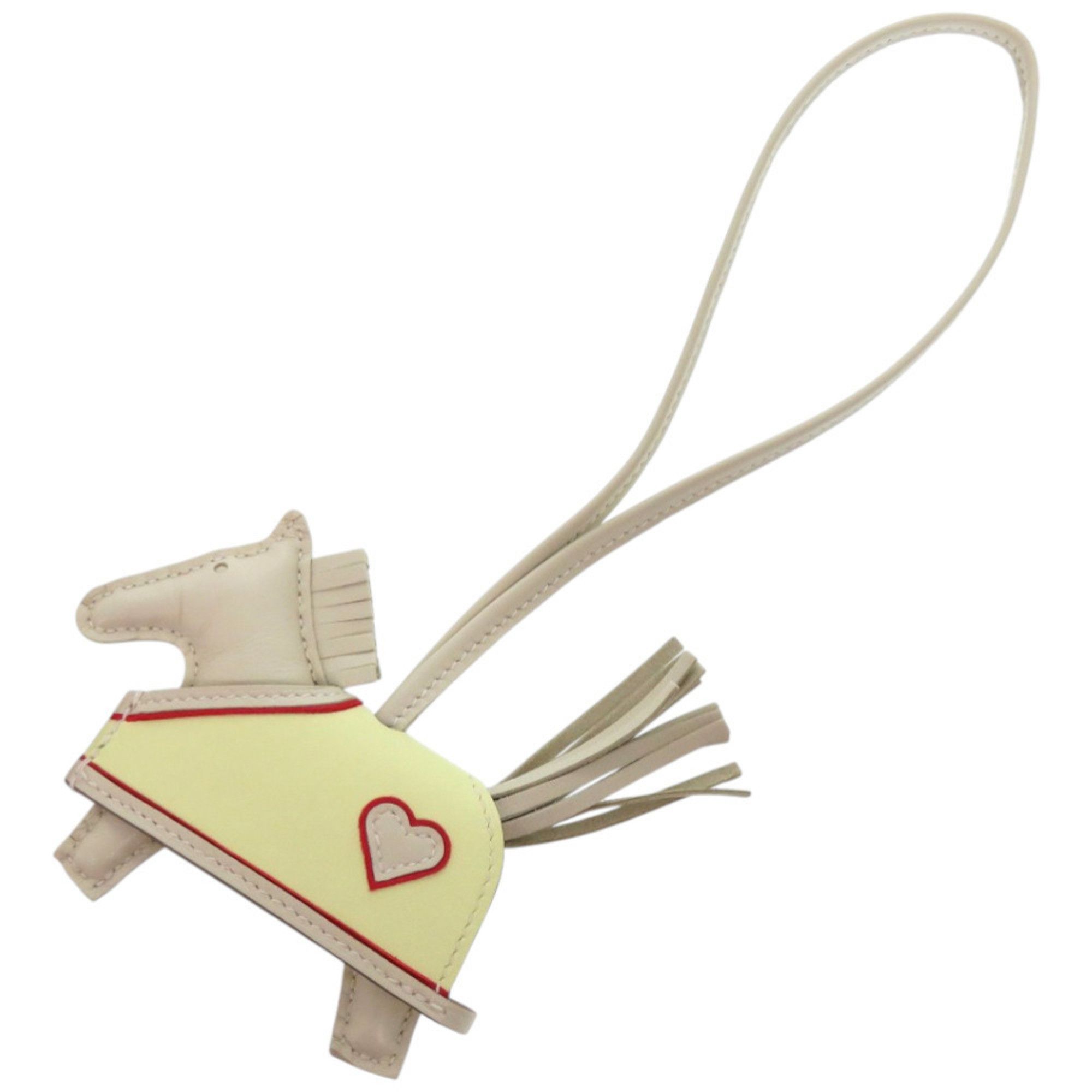 Hermes Hermes Unused Hermès Rodeo Robeo Cool PM Heart Anjou Milo Cress K Stamp White Keychain 1260 Size ONE SIZE - 1 Thumbnail