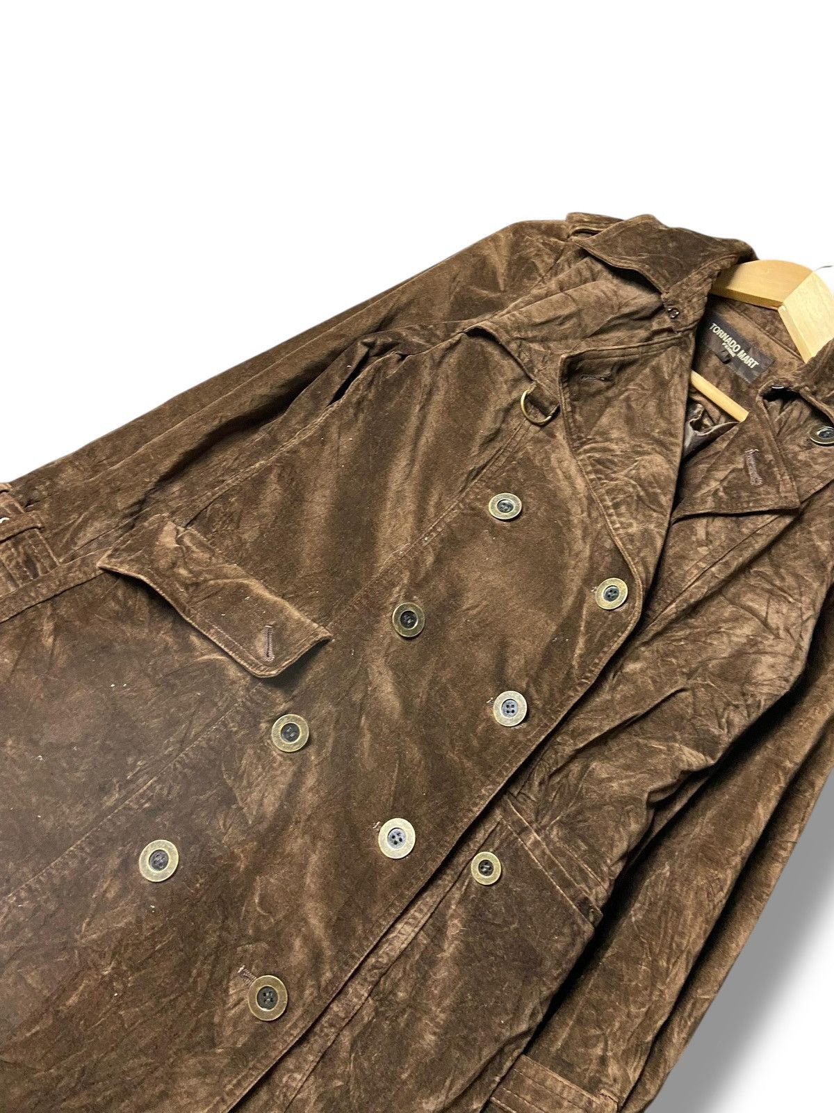 Tornado Mart Tornado Mart Double Breasted Velvet Long Coat (168) Size S / US 4 / IT 40 - 4 Thumbnail
