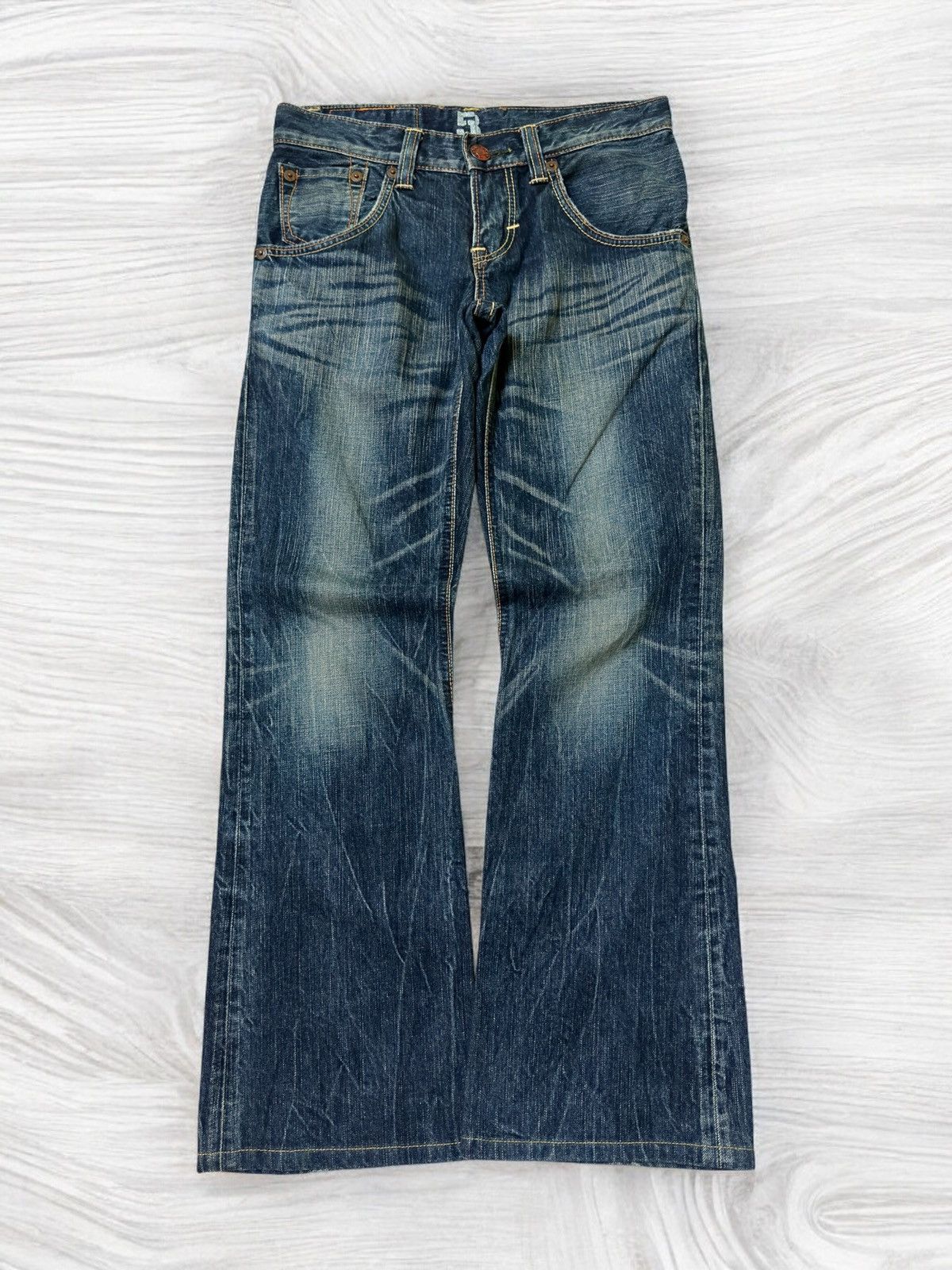 Edwin FLARE EDWIN 503 CLAWS ACID WASH JUNYA WATANABE STYLE DENIM Size US 29 - 1 Thumbnail