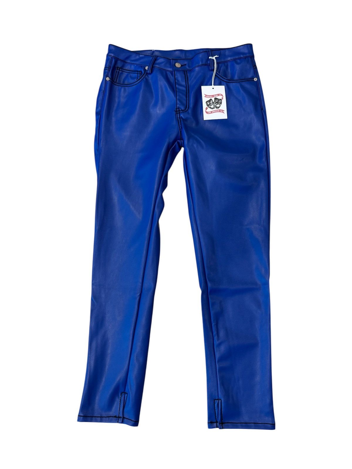 Asaali ASAALI CARTEL LEATHER DENIM PANTS Size US 34 / EU 50 - 1 Thumbnail