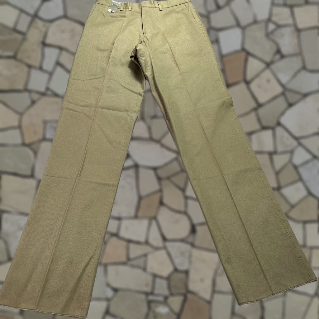 Vintage NEW J. Peterman Pants Mens 34 Khaki Chino Flat Front Unhemmed Made in USA Size US 34 / EU 50 - 1 Thumbnail