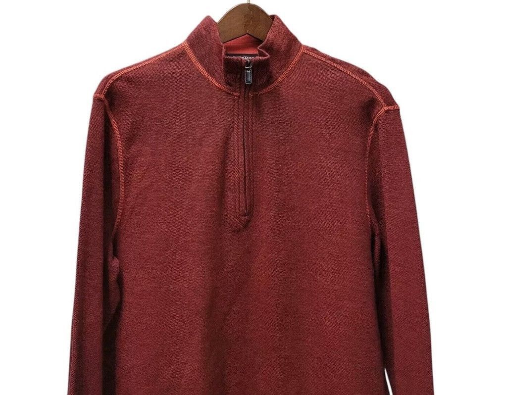 BUGATCHI Bugatchi Men's Quarter Zip Henley Long-Sleeve Shirt Small Size US S / EU 44-46 / 1 - 3 Thumbnail