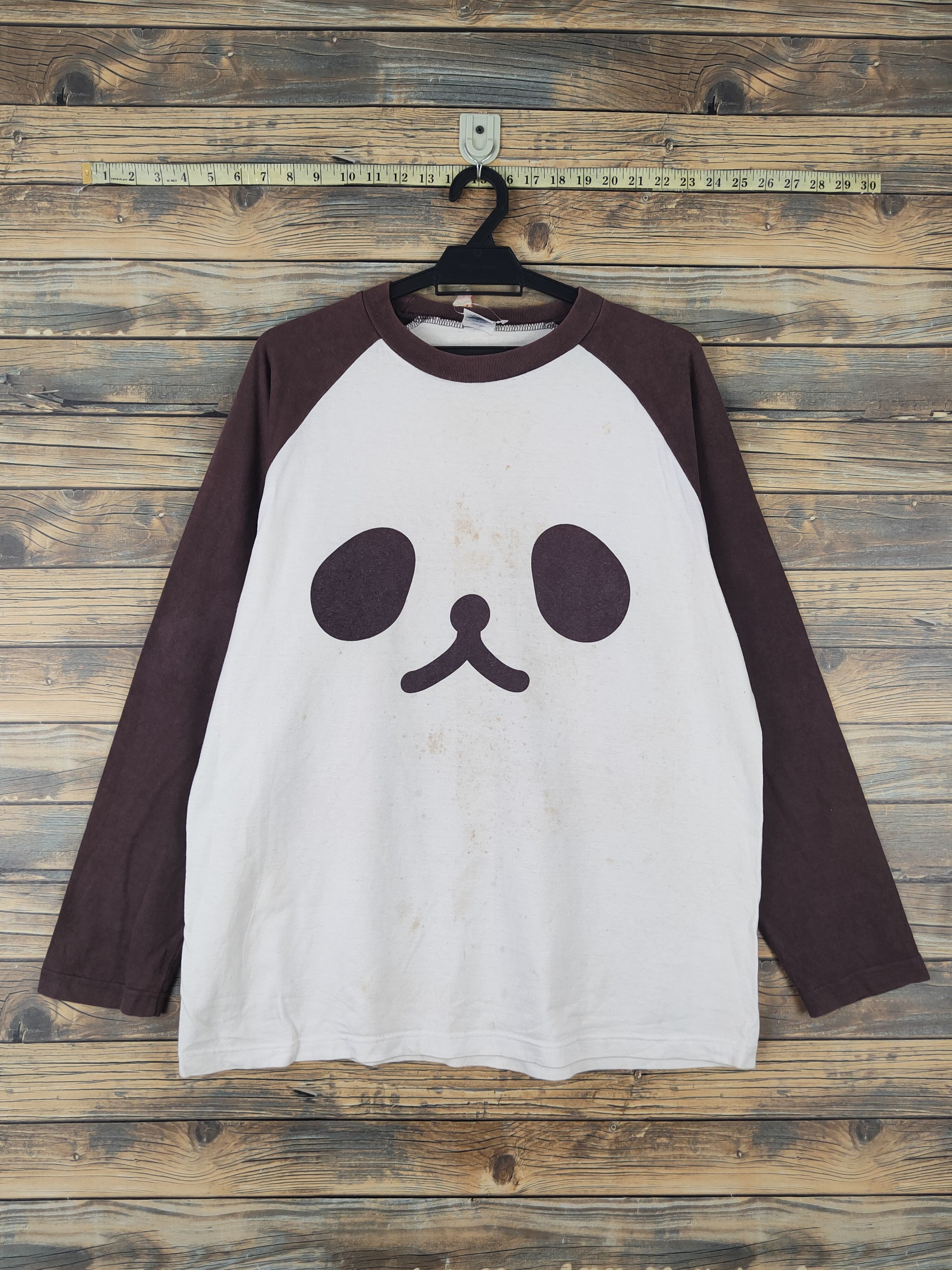 Japanese Brand DL Pandaman White Brown Long Sleeve T-shirts #645 Size US L / EU 52-54 / 3 - 1 Thumbnail