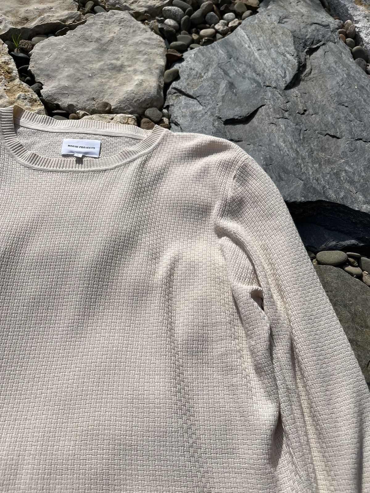 Acne Studios × Norse Projects × Our Legacy Norse Projects sigfred cotton texture knitted sweater jumper Size US M / EU 48-50 / 2 - 6 Thumbnail