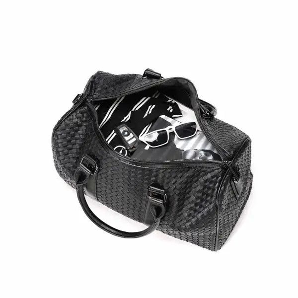 VIBE Outdoor retro woven travel duffle bag pu leather Size ONE SIZE - 6 Thumbnail