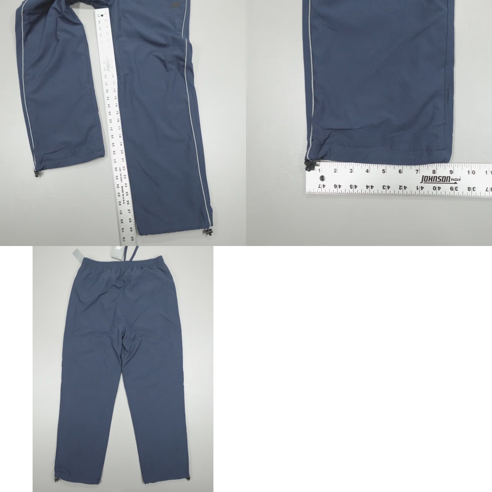 New Balance New Balance Pants Men's Size M Blue Fleece Lined Stretch Woven Adjustable Hem Waist Drawstring Comfort Pockets Regular Inseam 30" Running Shirt? Size US 31 - 8 Thumbnail