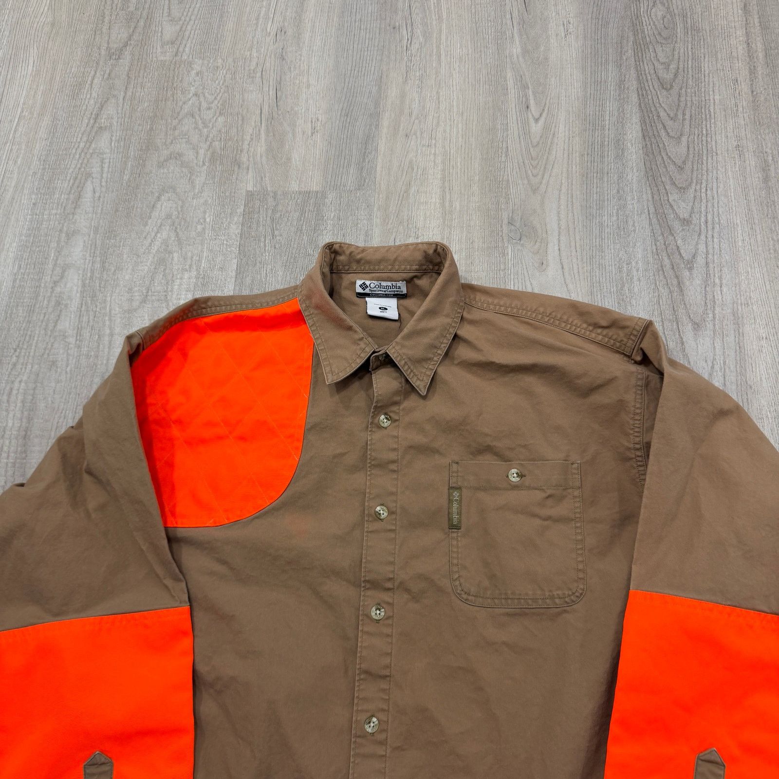 Columbia Columbia Shooting Shirt Men's Extra Large Tan Blaze Orange Size US XL / EU 56 / 4 - 2 Thumbnail