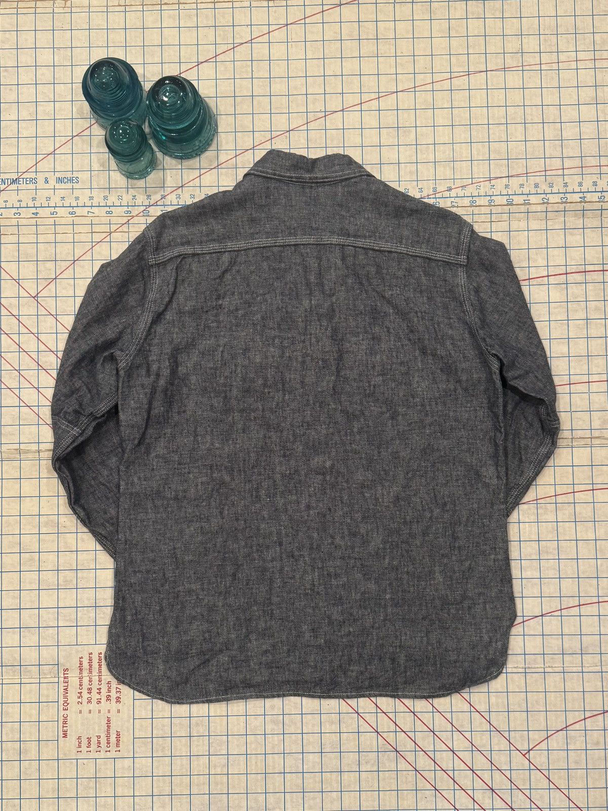 Left Field Nyc Left Field NYC Japanese Chambray Dust Bowl Work Shirt Medium Size US M / EU 48-50 / 2 - 8 Thumbnail