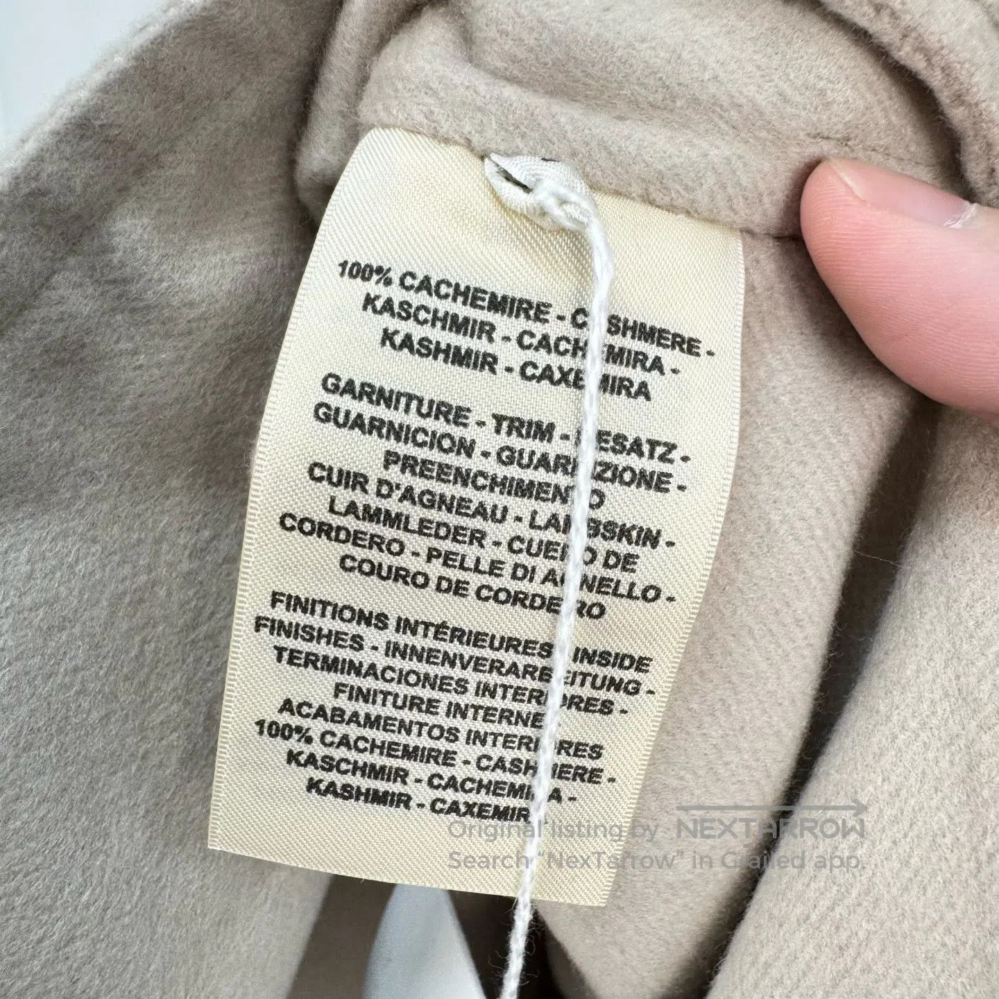 Hermes Hermes Beige-Grey Leather Patch Cashmere Vest Jacket| Size XXS / US 00 / IT 34 - 7 Thumbnail