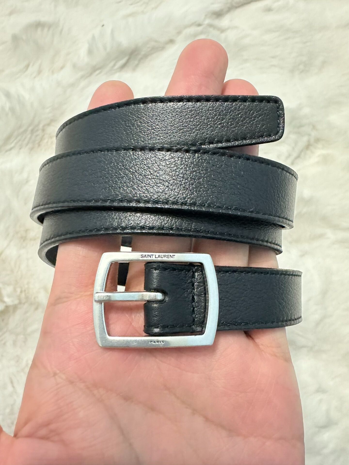 Saint Laurent Paris Saint Laurent YSL Leather Belt Size ONE SIZE - 1 Thumbnail
