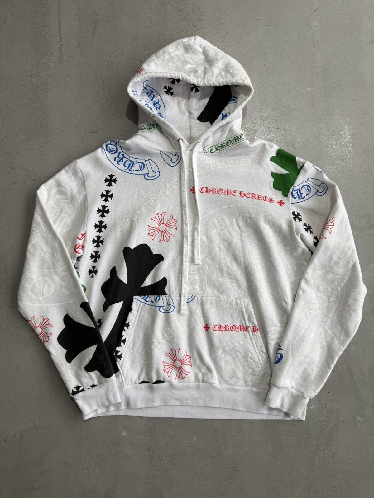 Chrome Hearts Rare - Stencil All Over Print Hoodie Size US M / EU 48-50 / 2 - 1 Thumbnail