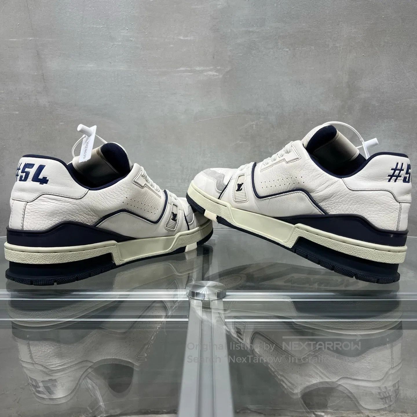 Louis Vuitton Louis Vuitton LV Trainer White and Blue shoes Size US 9.5 / EU 42-43 - 5 Thumbnail