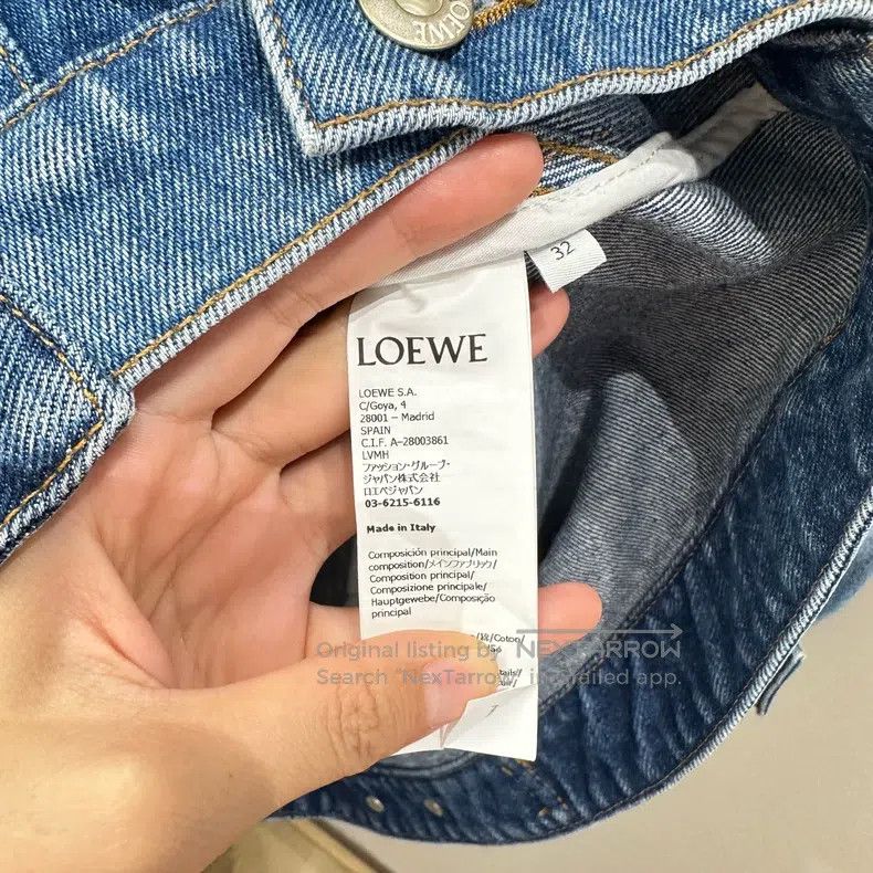 Loewe Loewe Notched collar irregular denim jacket Size 4XL / US 24-26 - 5 Thumbnail
