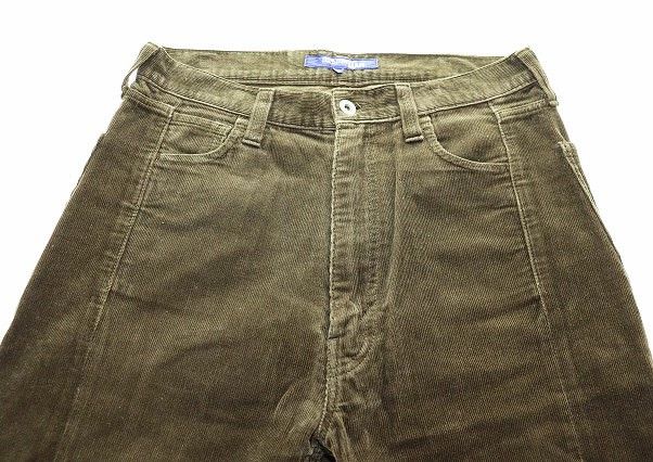 Junya Watanabe Cropped Pant Corduroy Straight Cut Cotton Zipper Plain Khaki Size US 30 / EU 46 - 3 Thumbnail