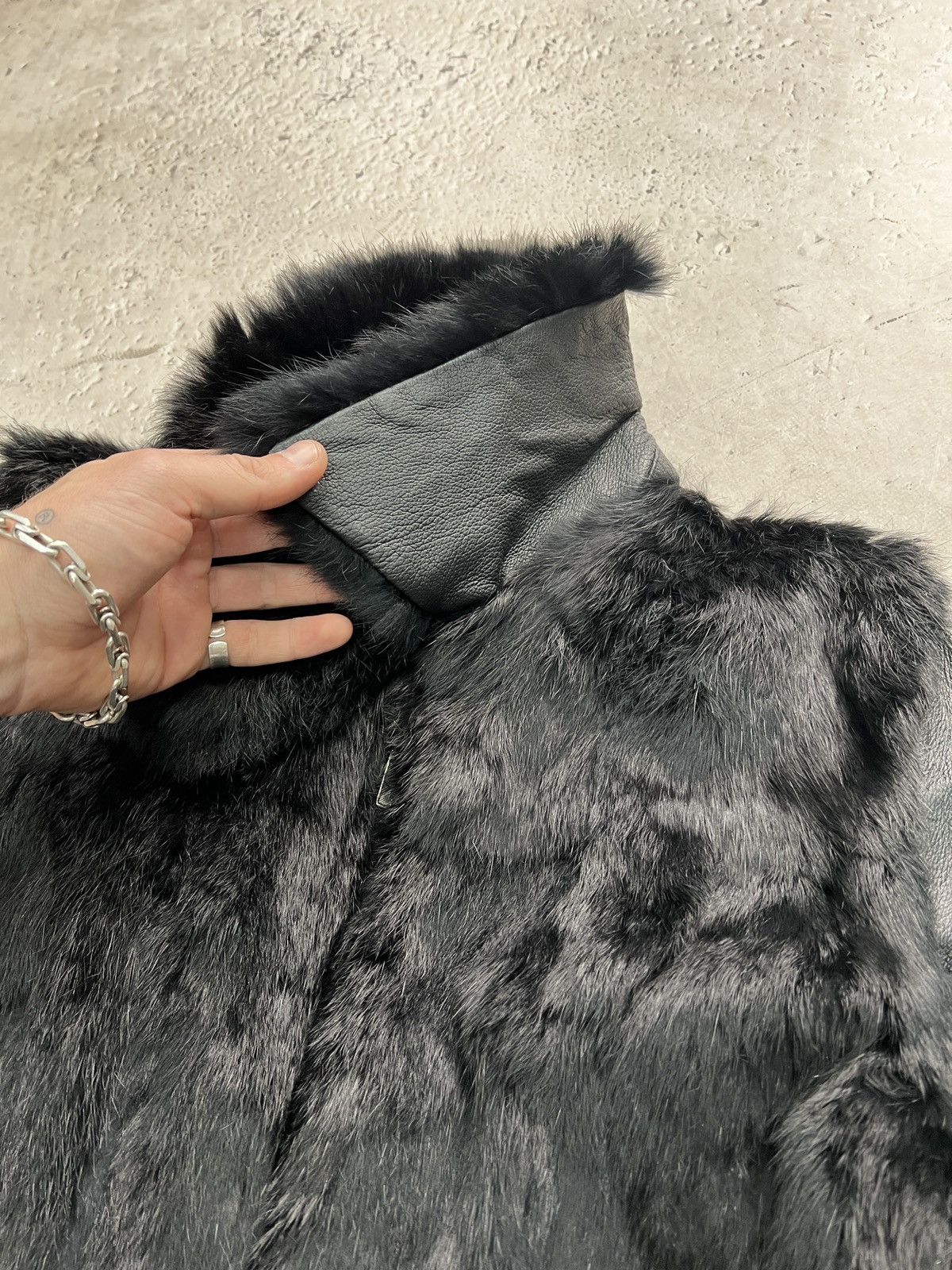 Hysteric Glamour Hysteric glamour style black leather fur jacket Y2K style Size M / US 6-8 / IT 42-44 - 6 Thumbnail