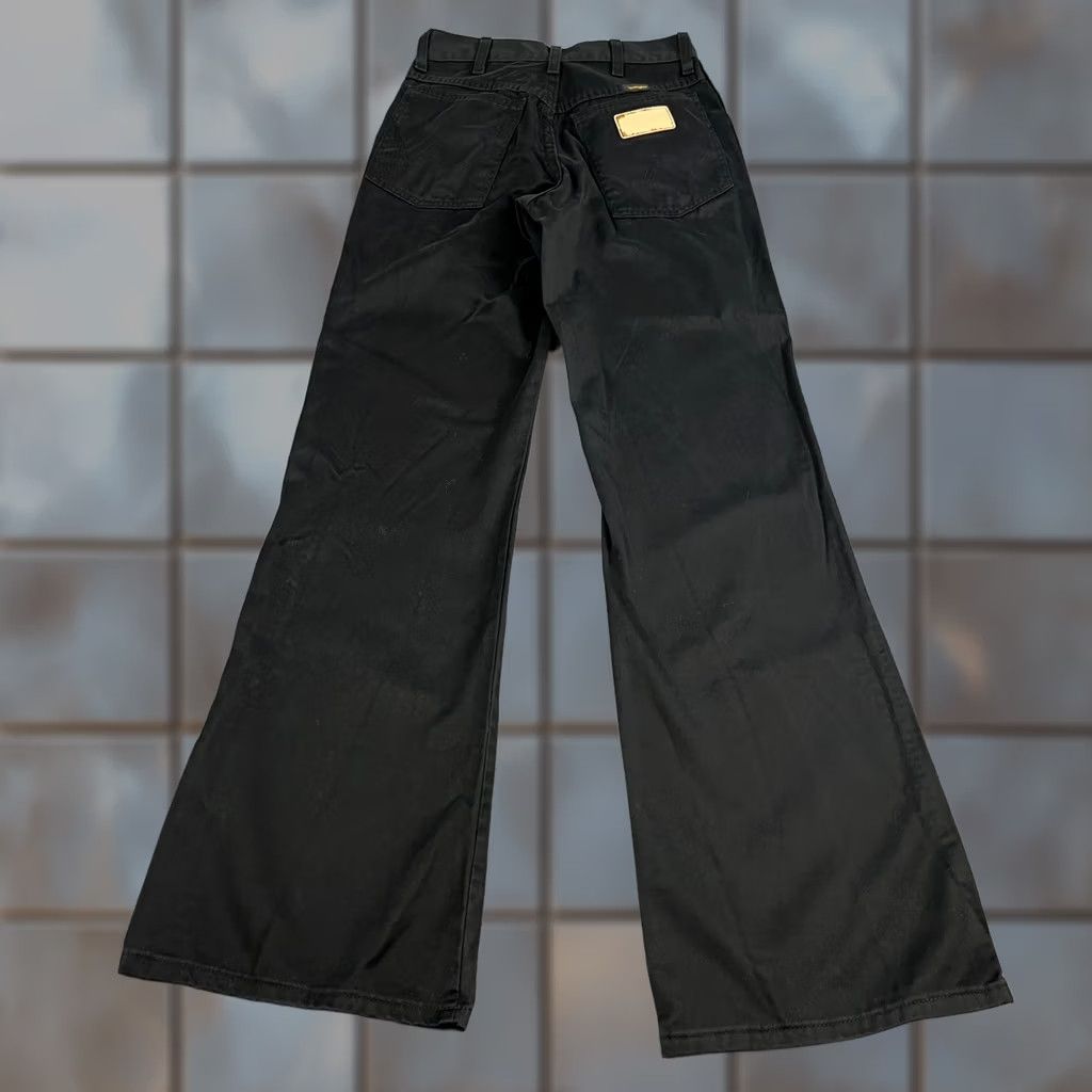 Wrangler Wrangler Jeans Women Flare Bootcut Bellbottom 24 32 Dark Black Vintage Denim 5-Pocket Regular Size 4 Womens 32 In Inside Leg UK 4 Dark Black Vintage Size 27" / US 4 / IT 40 - 1 Thumbnail