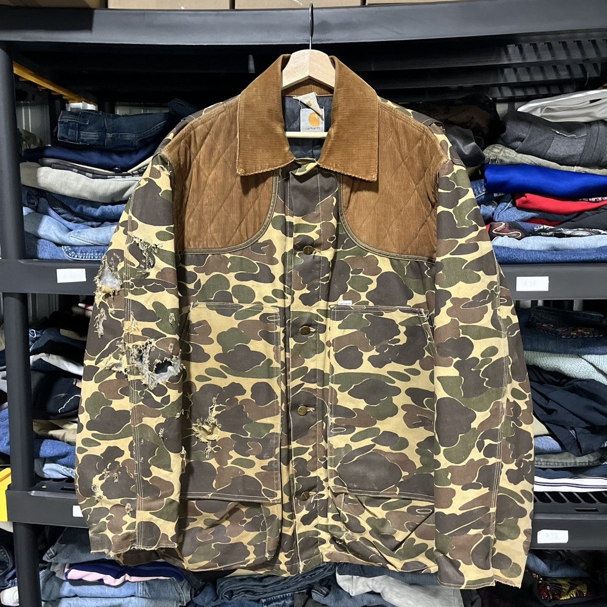 Carhartt VINTAGE 80s CARHARTT DUCK CAMO CORDUROY CANVAS JACKET XL Size US XL / EU 56 / 4 - 3 Thumbnail