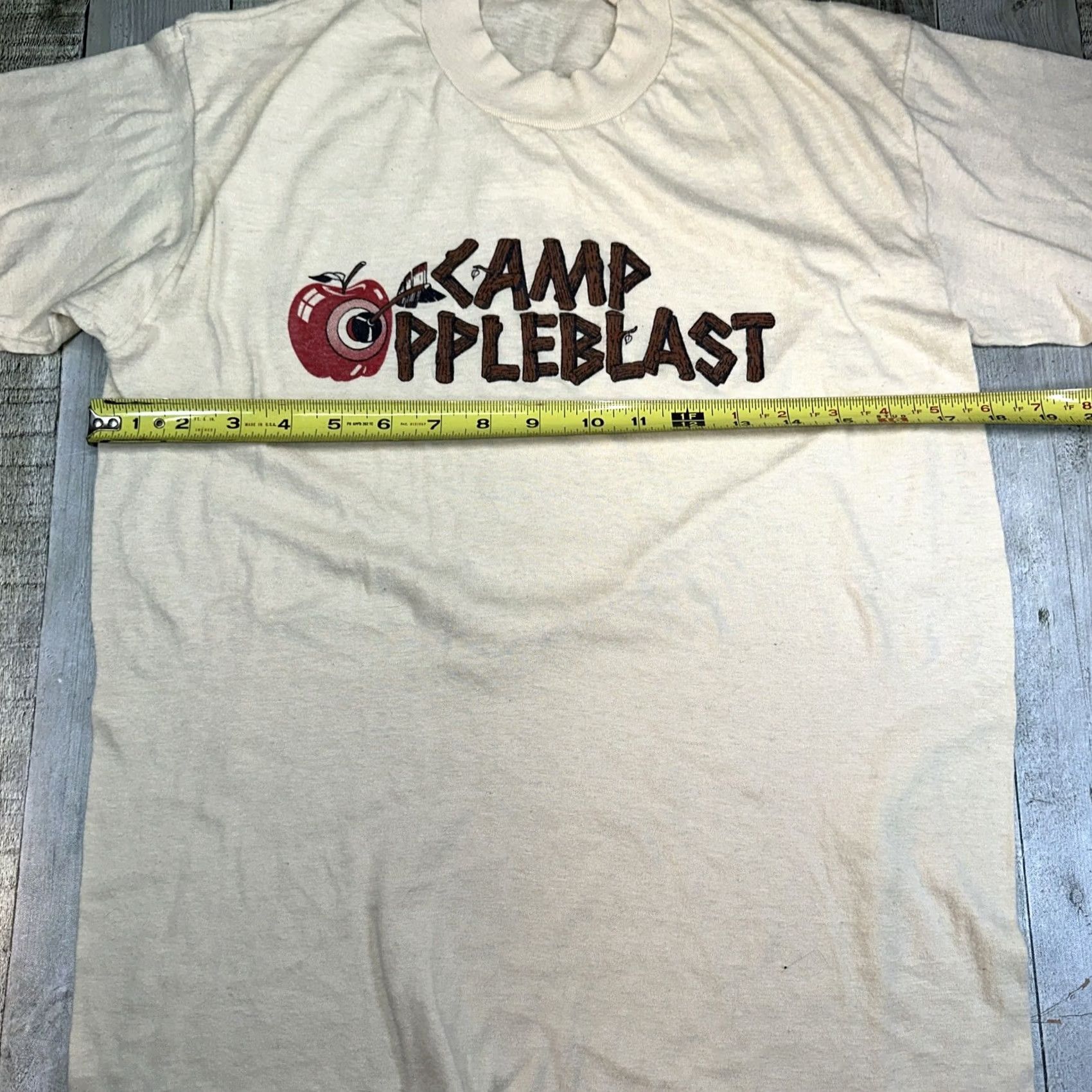 Vintage VINTAGE 1980s Sportswear T-Shirt Beige Size L Women USA 42/44 Single Stitch (note: 42/44 as size) Size L / US 10 / IT 46 - 6 Thumbnail