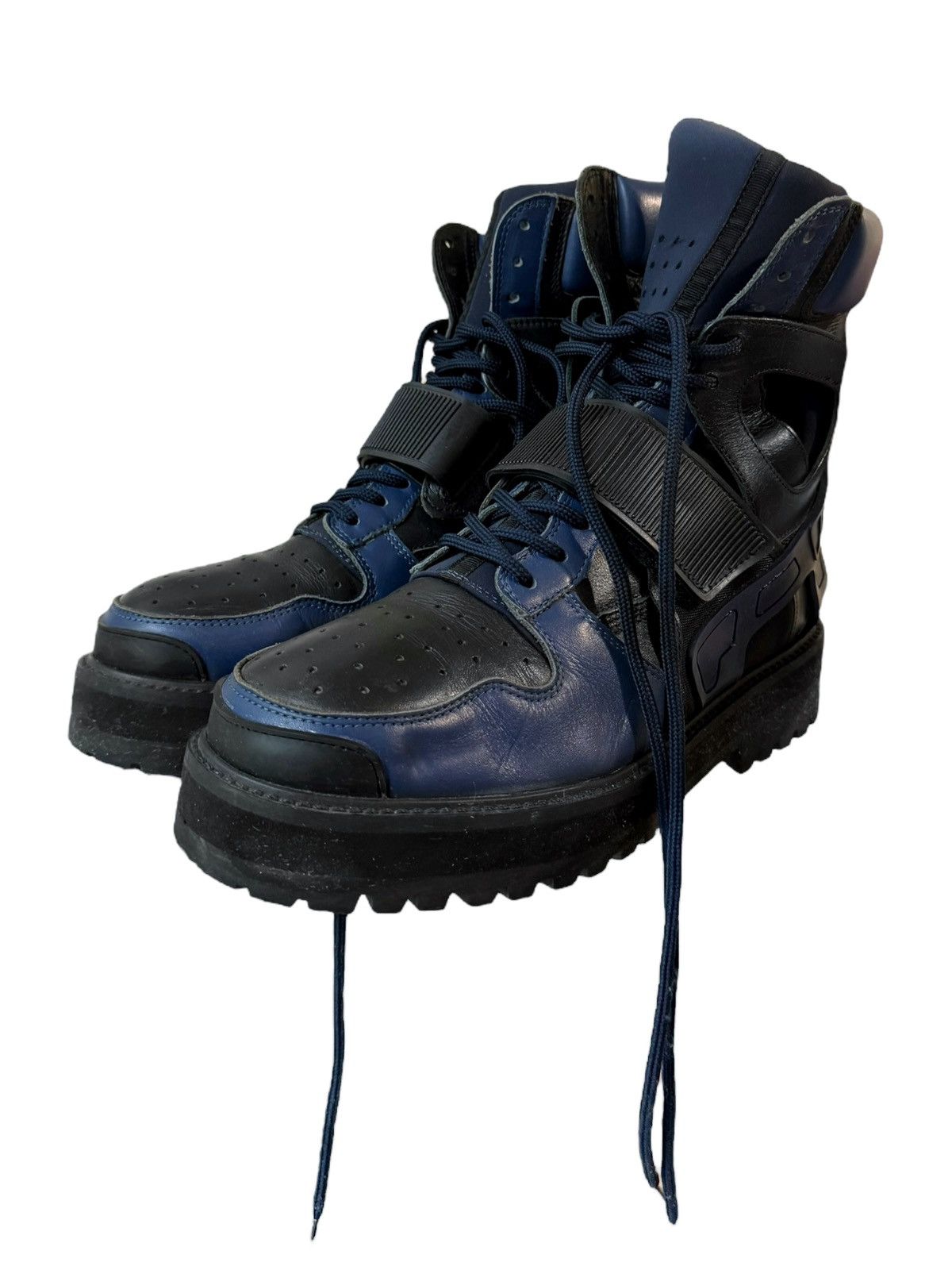 image of Hood By Air Black And Blue Avalanche Boots, Men's (Size 9)