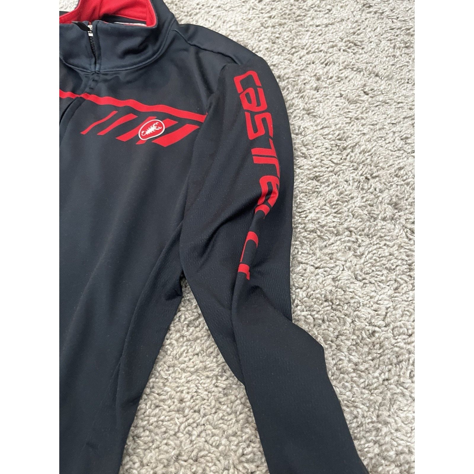 Other Castelli Long Sleeve Cycling Jersey Medium Black Red Zip Size US M / EU 48-50 / 2 - 7 Thumbnail
