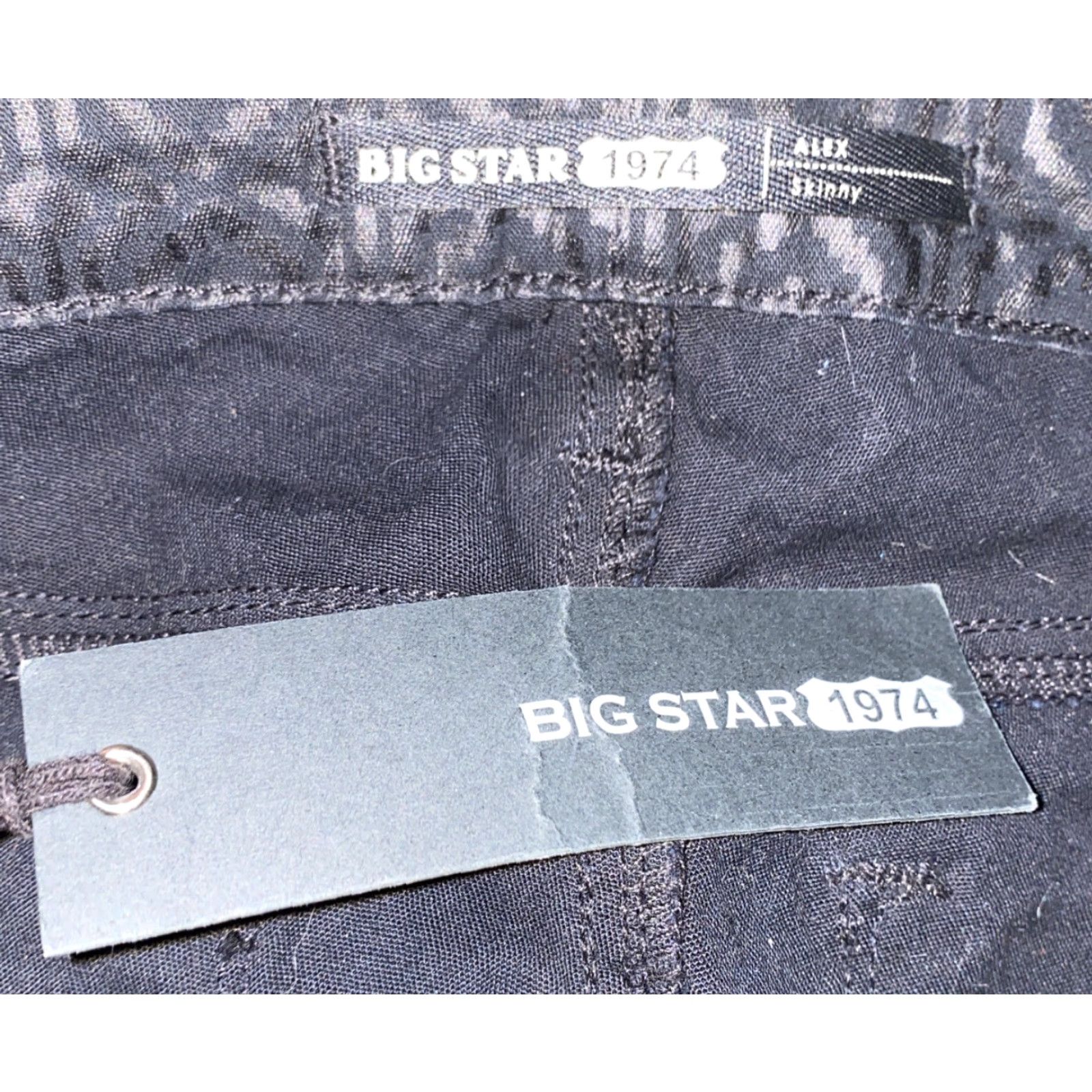 Vintage BIG STAR Womens Black Alex Skinny Leather Pants Size 32 In 30 In Inseam NWT Modern Slim Jeans 32 Waist Womens Leather Pants Size 24" / US 00 / IT 34 - 5 Thumbnail