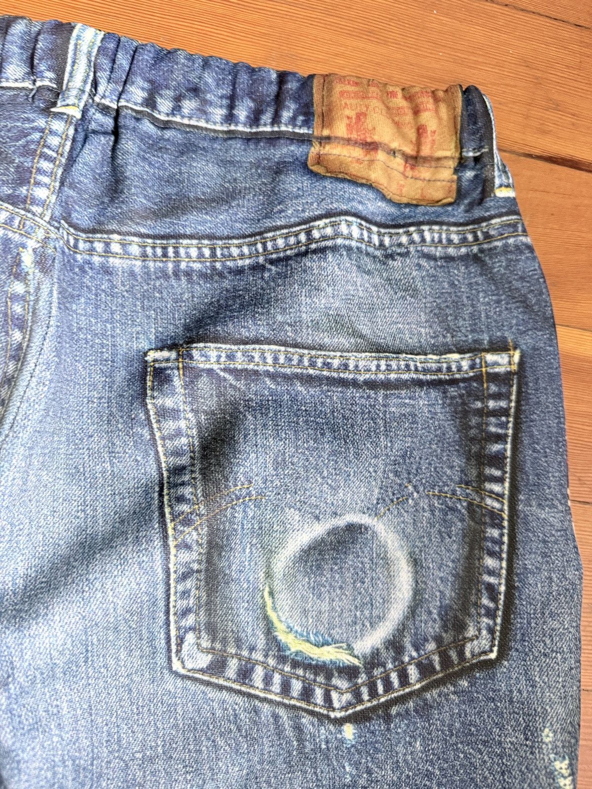 TALKING ABOUT THE ABSTRACTION Trompe L’œil denim printed sweat pants Size US 30 / EU 46 - 3 Thumbnail