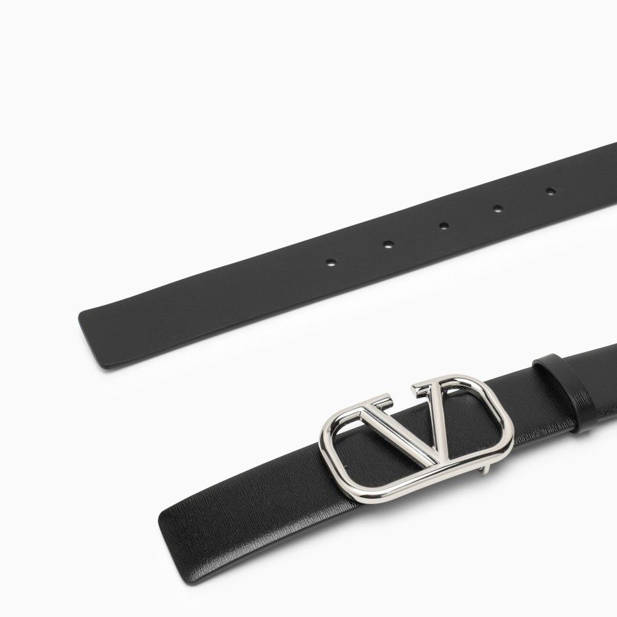 o1d2blof0724 Size : 110 / Leather Belts in Black & Silver