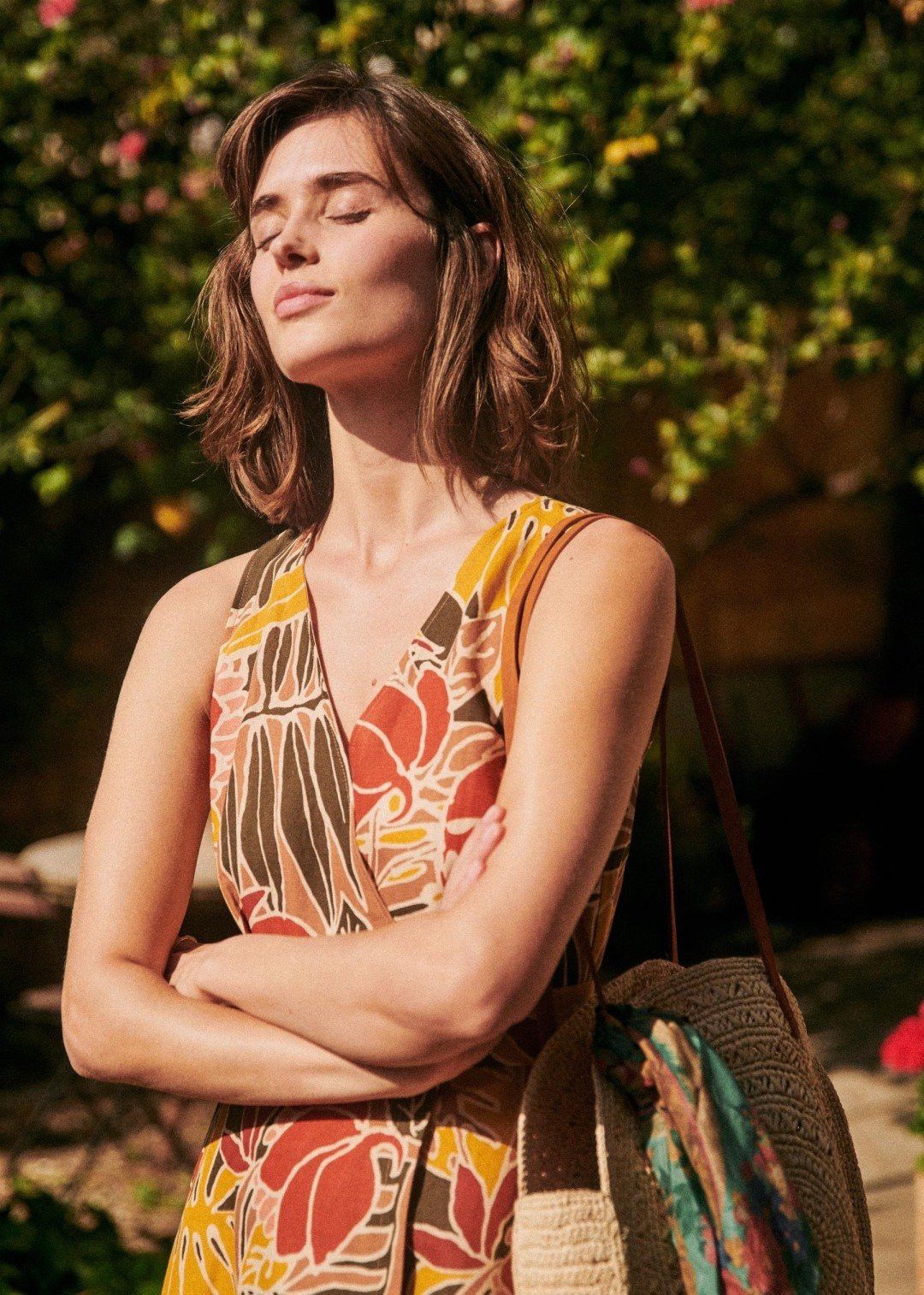 Sezane Sezane Mathilda Linen Blend Floral Dress EU 40 Size M / US 6-8 / IT 42-44 - 3 Thumbnail