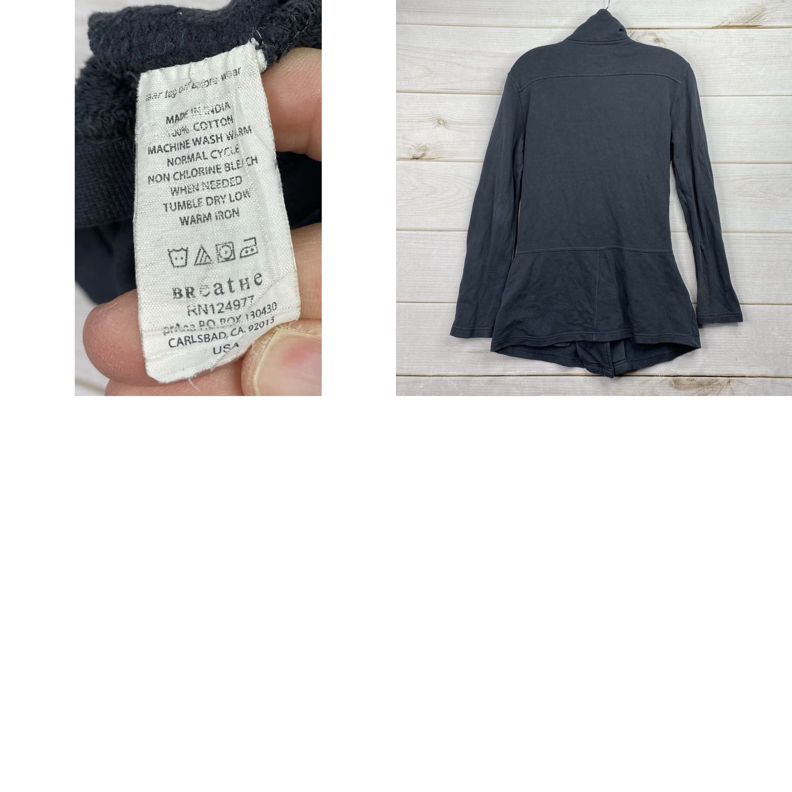 Prana Prana Jacket Womens M Gray Button Up Pockets Mock Neck Stretch Sweatshirt Cotton Jacket Size M / US 6-8 / IT 42-44 - 8 Thumbnail