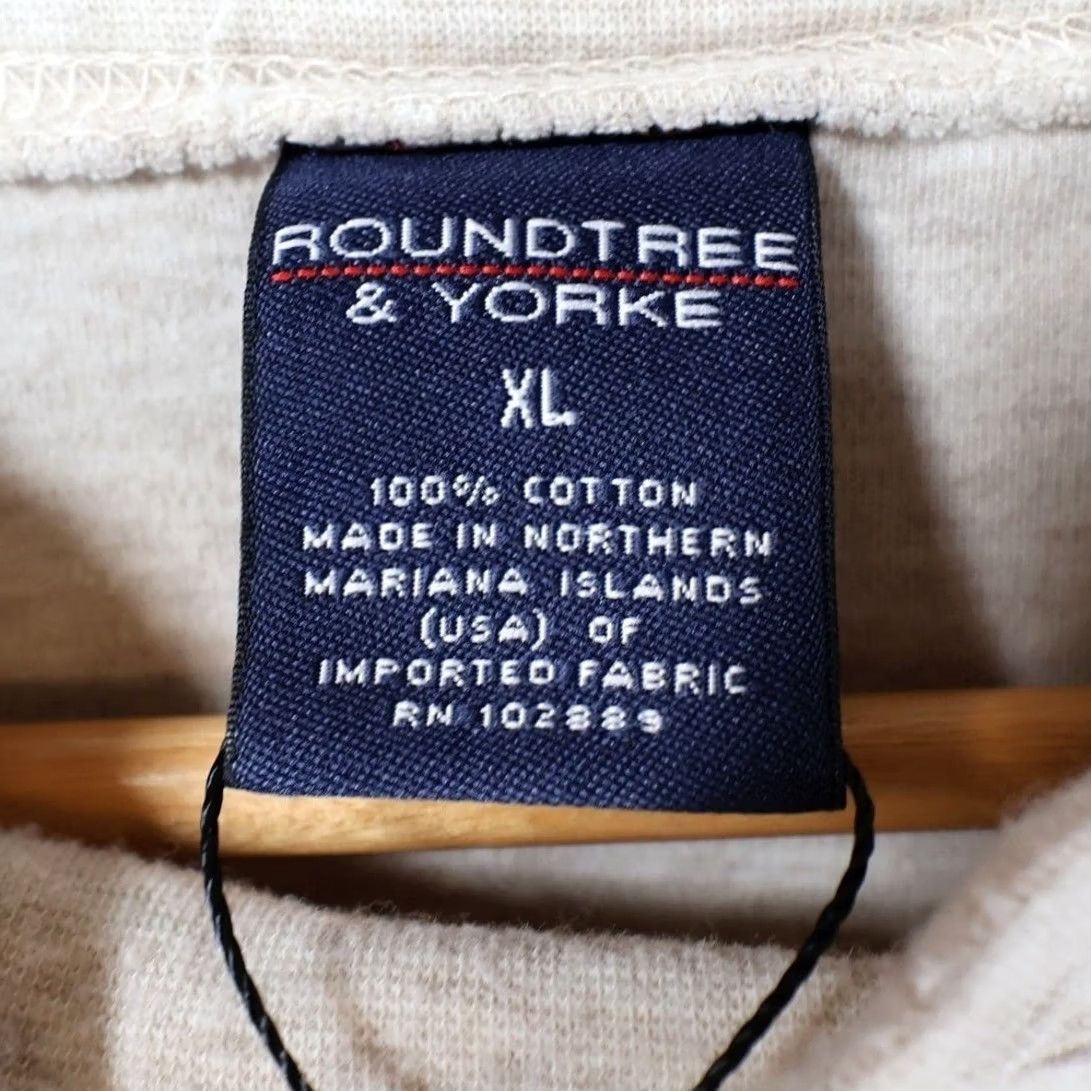Roundtree & Yorke Roundtree & Yorke Shirt Mens XL Oatmeal Long Sleeve Cotton Mock Neck Size US XL / EU 56 / 4 - 7 Thumbnail