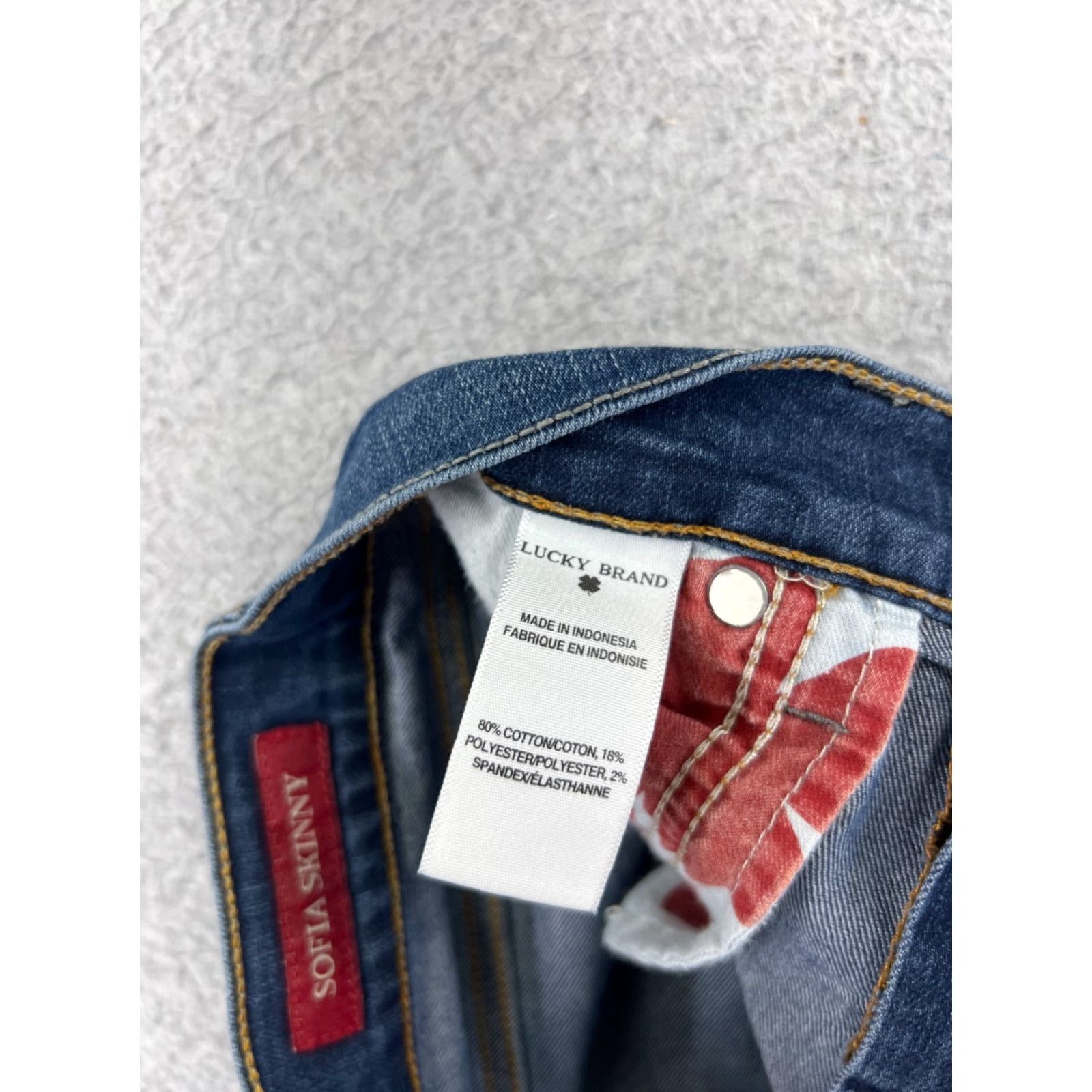 Lucky Brand Lucky Brand Jeans Womens 2 Blue Denim Skinny Low Rise 25x27 Cotton Blend 5-Pocket Design Reusable 90s Theme Girls Womens Size 26" / US 2 / IT 38 - 4 Thumbnail