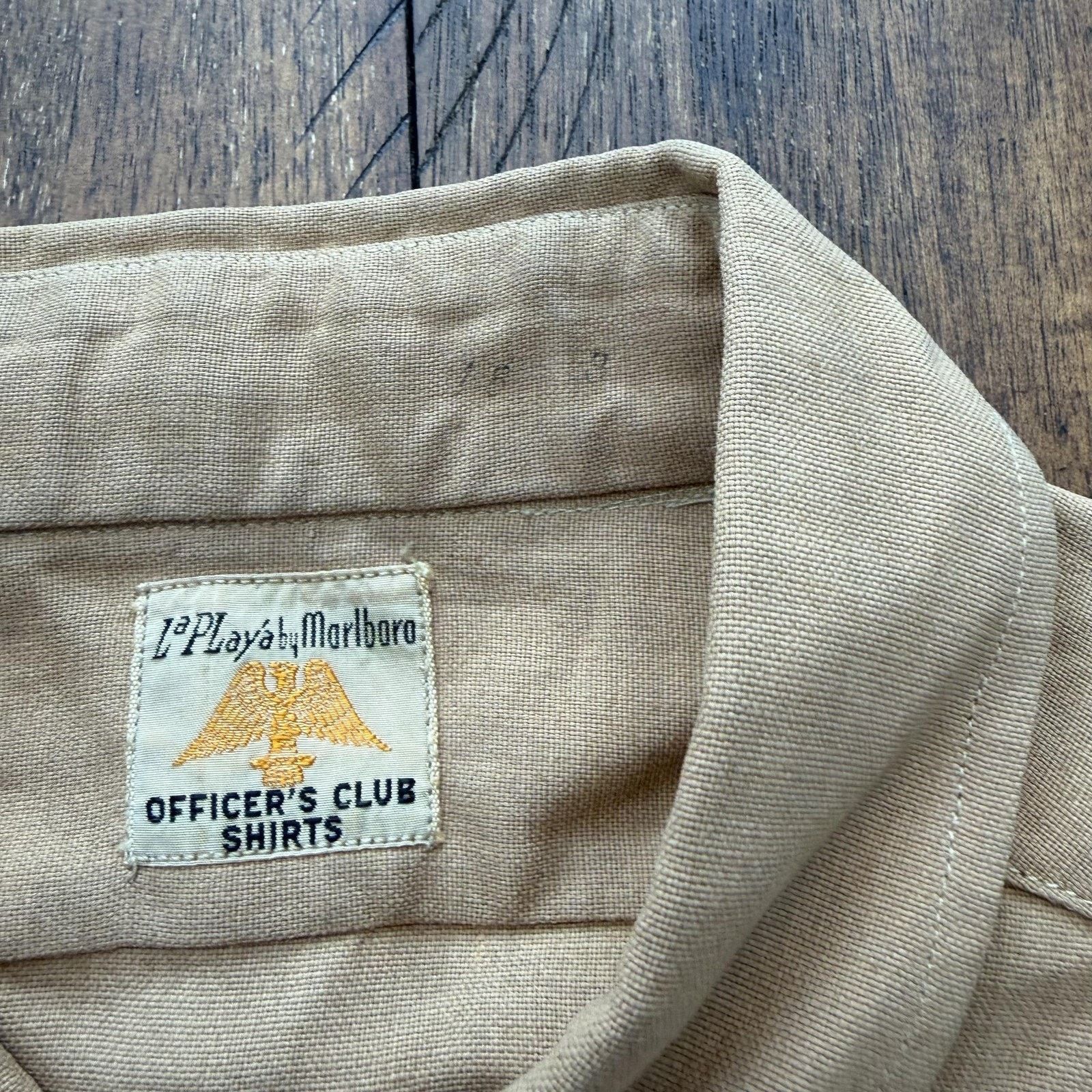 Vintage Vtg La Playa Marlboro Shirt Mens 42 M Wool Blend 1940s Mil Size US M / EU 48-50 / 2 - 11 Thumbnail