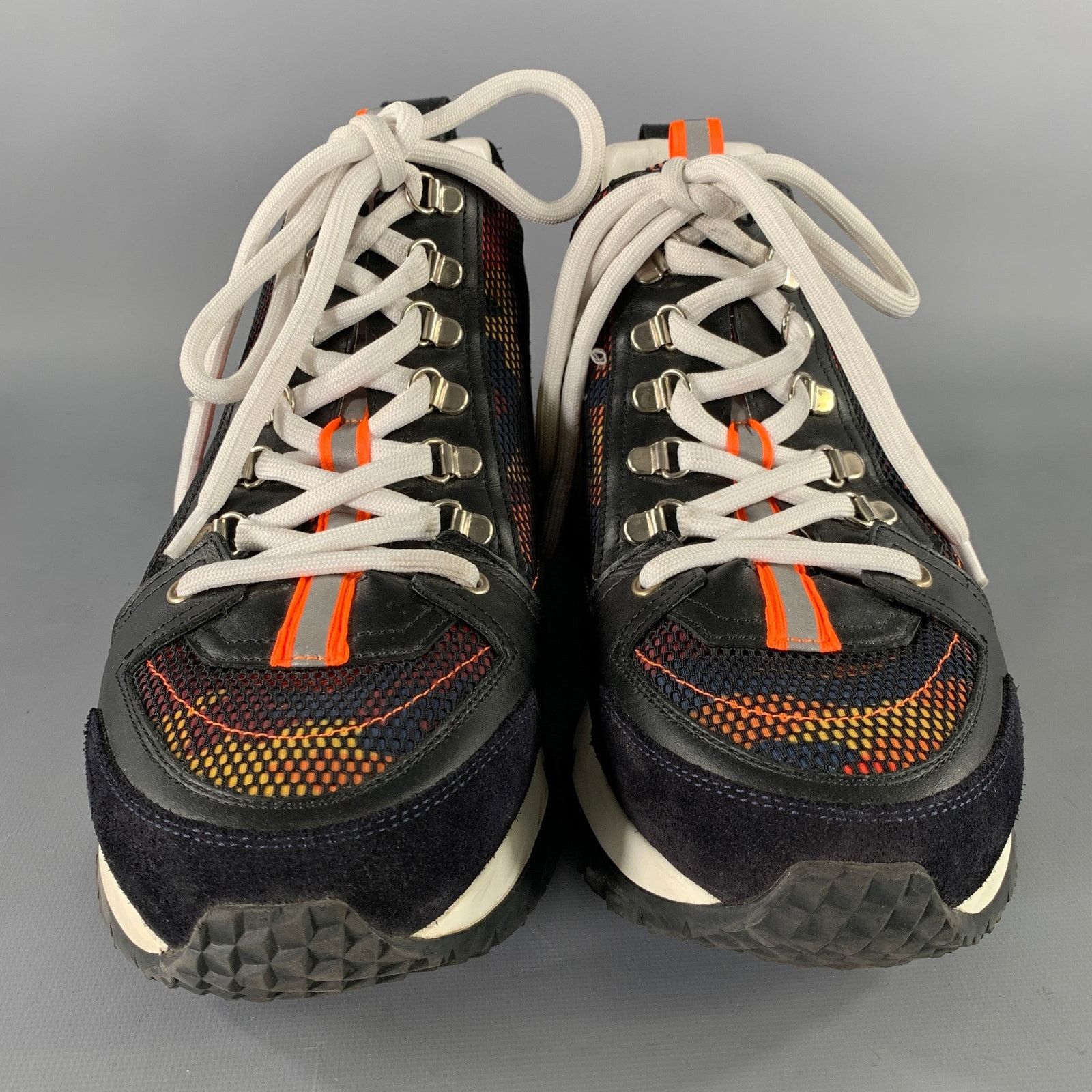 Pierre Hardy PIERRE HARDY Size 13 Black White Orange Mesh Runner Sneakers Size US 13 / EU 46 - 4 Thumbnail
