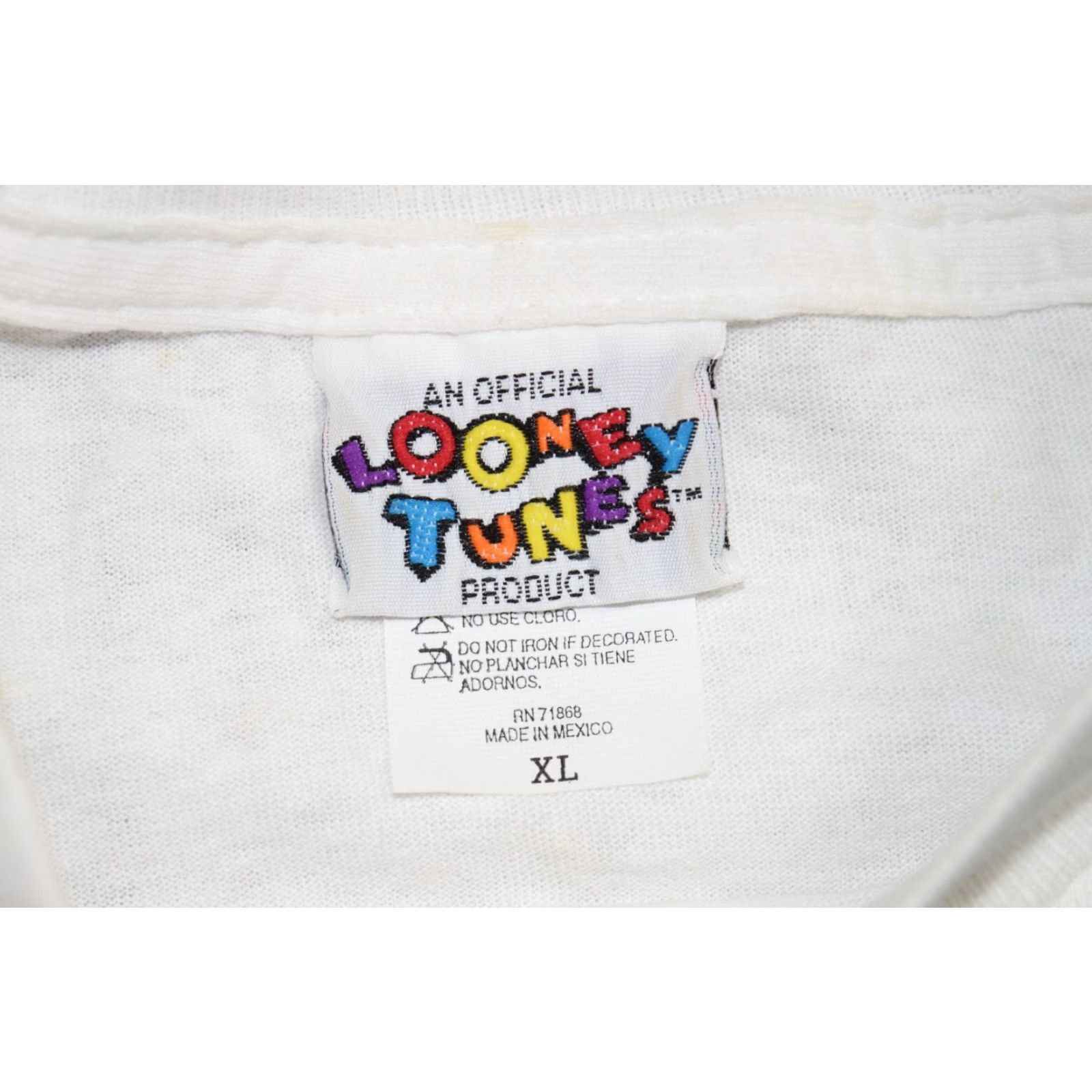 Vintage VINTAGE Looney Tunes T-Shirt Men XL Tweety Bird Gangsta Hip Hop 90s White Rare Size US XL / EU 56 / 4 - 7 Thumbnail